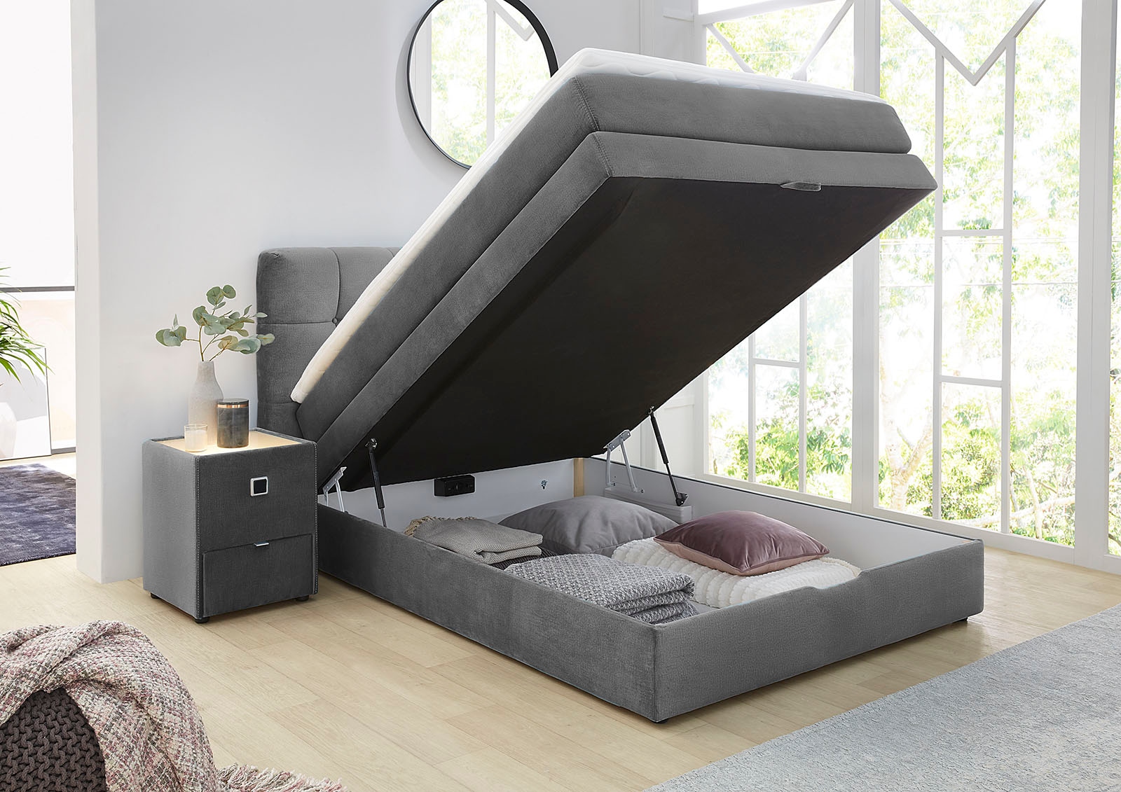 Jockenhöfer Gruppe Boxspringbett »Amy« mit Bettkasten und Kaltschaum-Topper, erhältlich in 140 & 180cm Breite