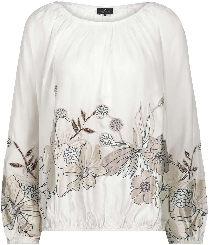 Monari Schlupfbluse, mit Blumendruck