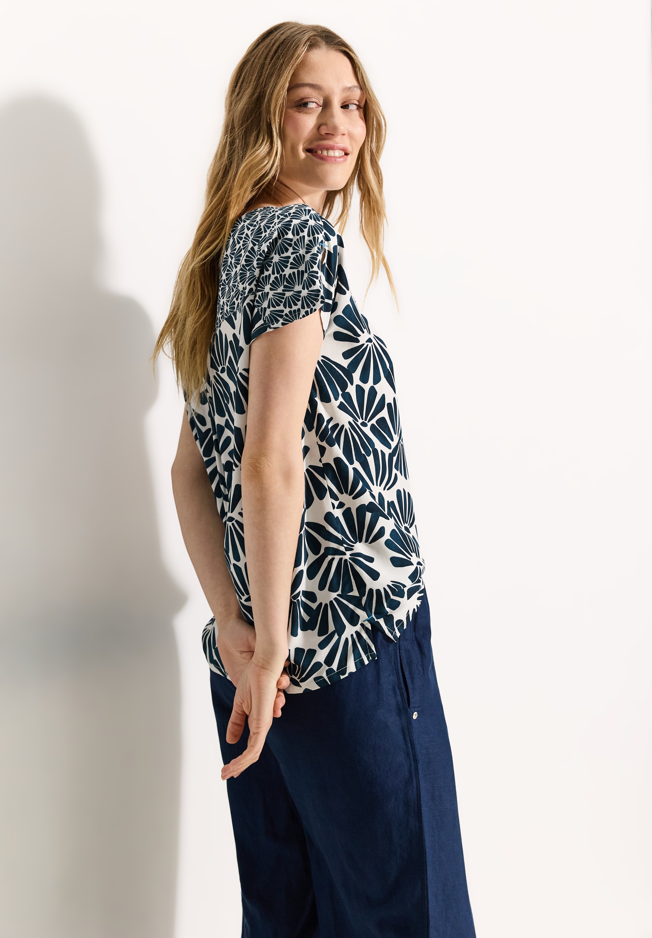 Cecil Kurzarmbluse, mit All-Over Print