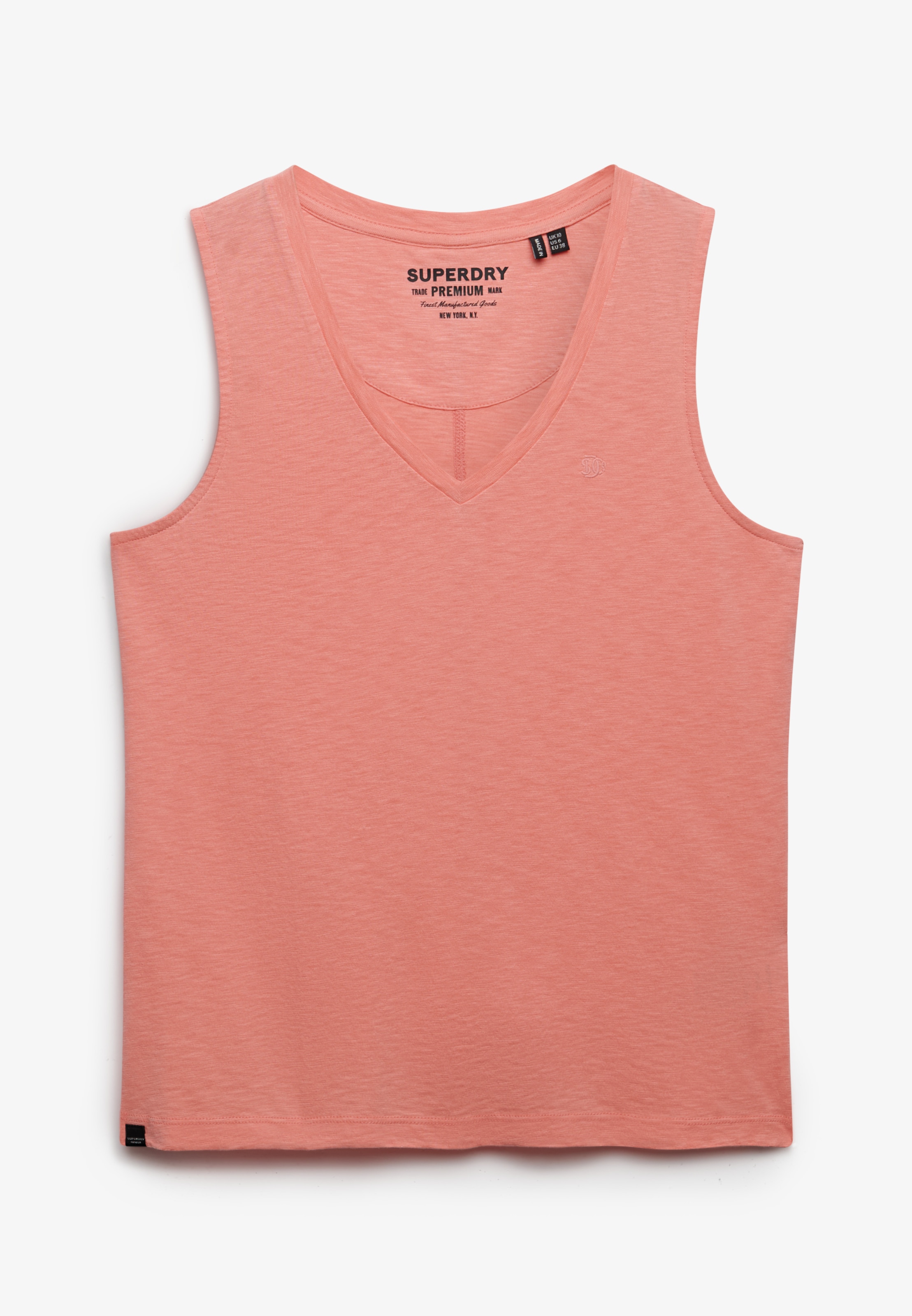 Superdry Tanktop »STUDIOS VEE NECK VEST« aus Baumwollmischung mit Lyocell, Regular Fit, ärmellos
