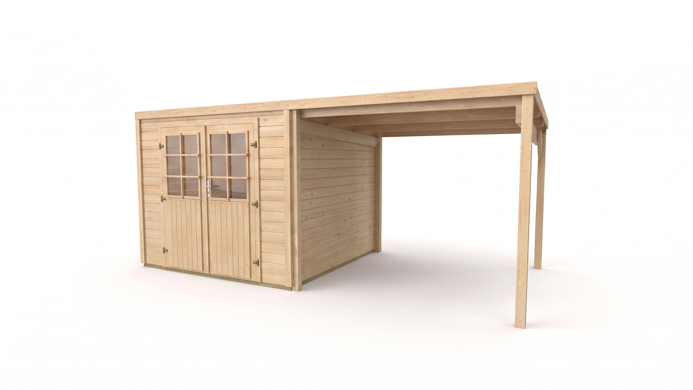 weka Gartenhaus »Lugo 3 mit Anbau« 19mm 235x235