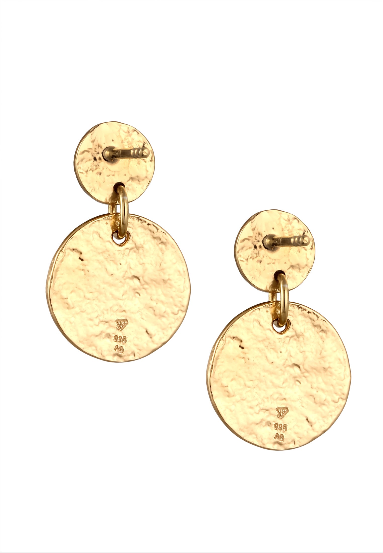Elli Paar Ohrstecker »Ohrringe Ohrhänge Plättchen Vintage Look 925 Sterling Silber«