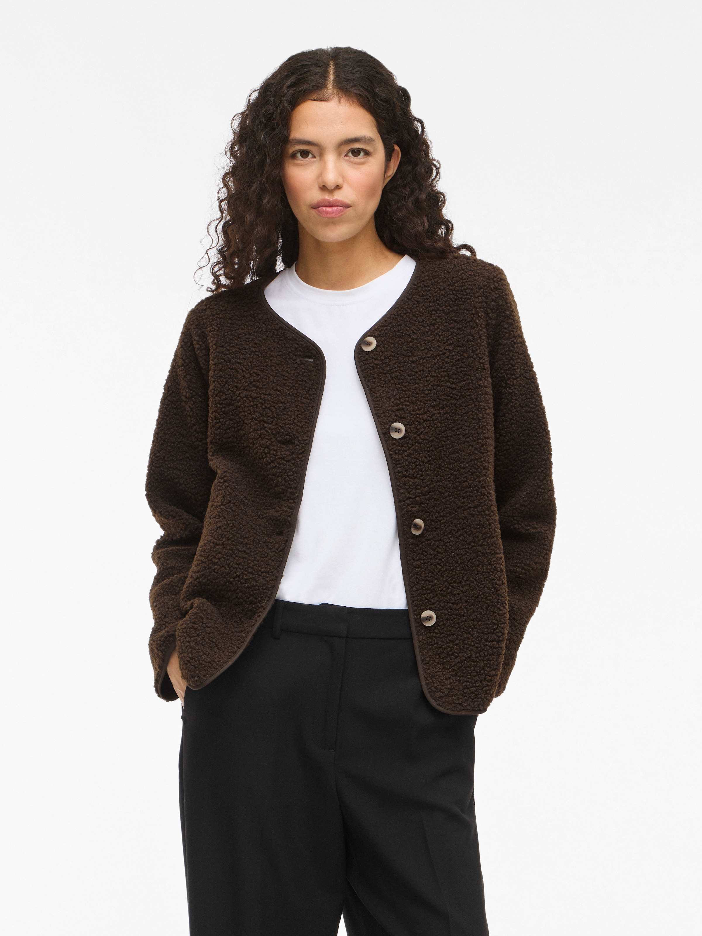 Vila Plüschjacke »VIADA TEDDY JACKET« Kunstfaser