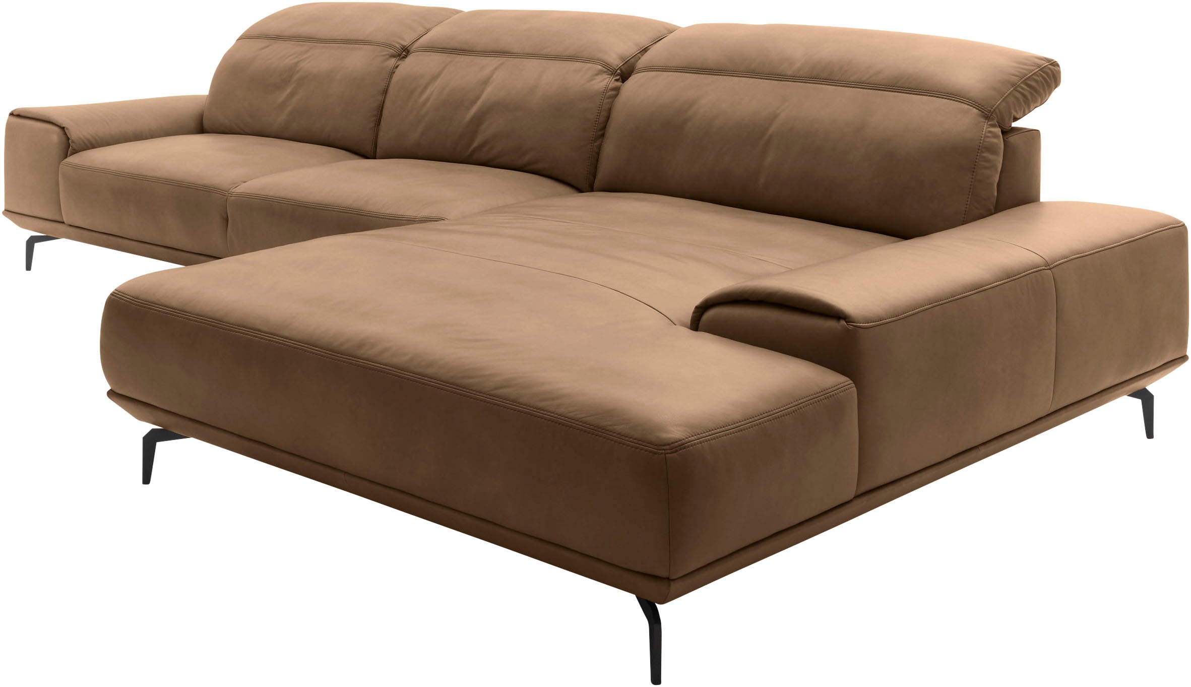 Musterring Wohnlandschaft »MR 2490«, Fuß schwarz, Sitzhöhe 48cm, wahlweise mit Funktionen, Maße 342x207 cm