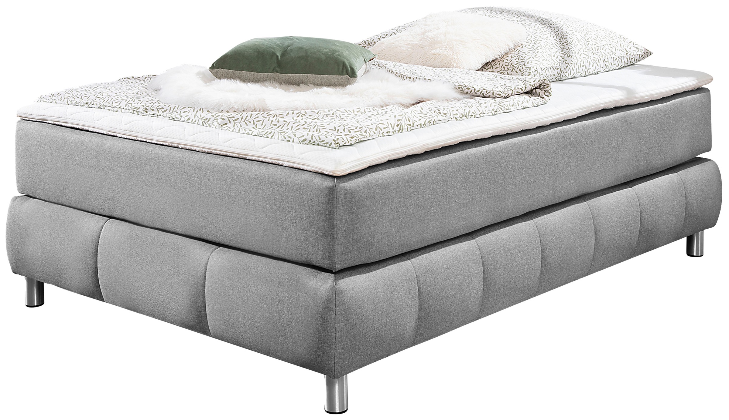 andas Boxspringbett »Salo«, Ohne Kopfteil, inkl. Topper, auch in Überlänge 220 cm