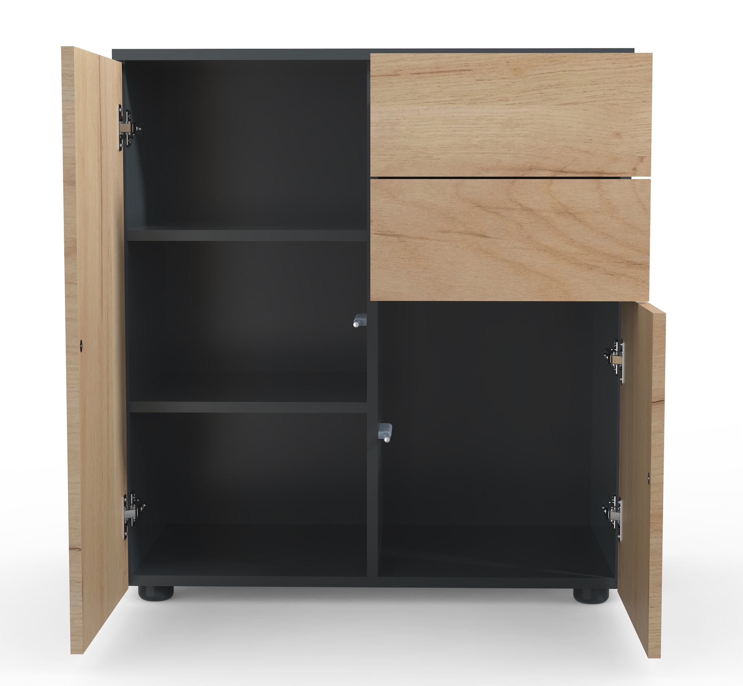 VCM Kommode »Holz Kommode Sideboard Anrichte Dalosa 4 Schublade« 1 Stk. tlg.