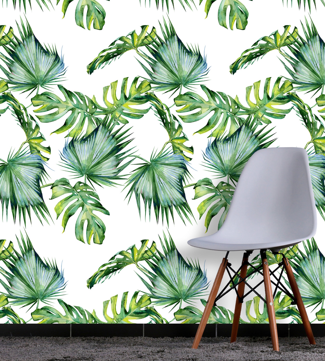 queence Vinyltapete »Delia«, bedruckt-Motiv-botanisch-floral-gemustert-natürlich, 90x250cm, selbstklebend, kinderleichte Anbringung, Sticker