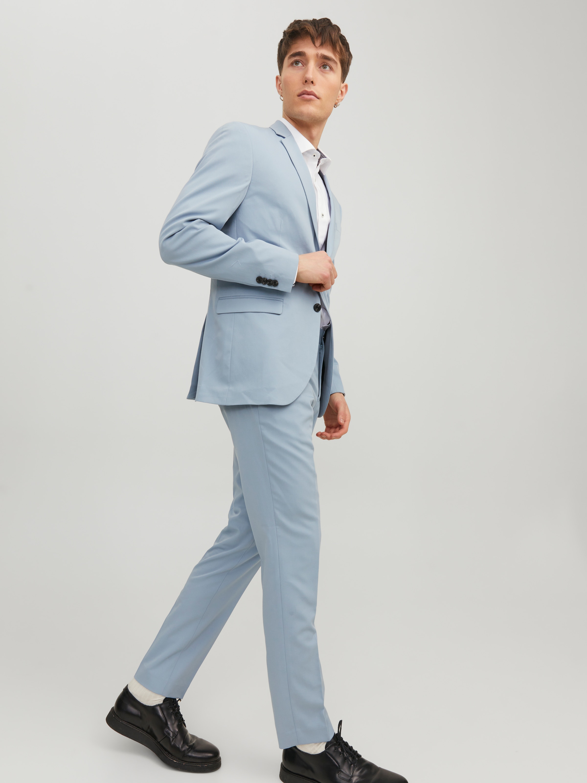 Jack & Jones Anzug »JPRFRANCO  Extra schmal, pflegeleicht, stilvoll mit fallendem Revers« slim fit Materialmix, slim fit
