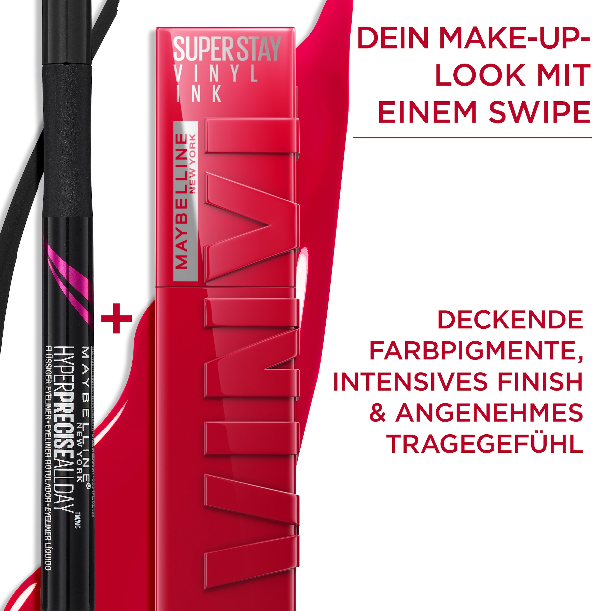 MAYBELLINE NEW YORK Lippenstift »SUPER STAY VINYL INK« kreiert ein sofort glänzendes Vinyl-Finish und bis zu 16H Halt