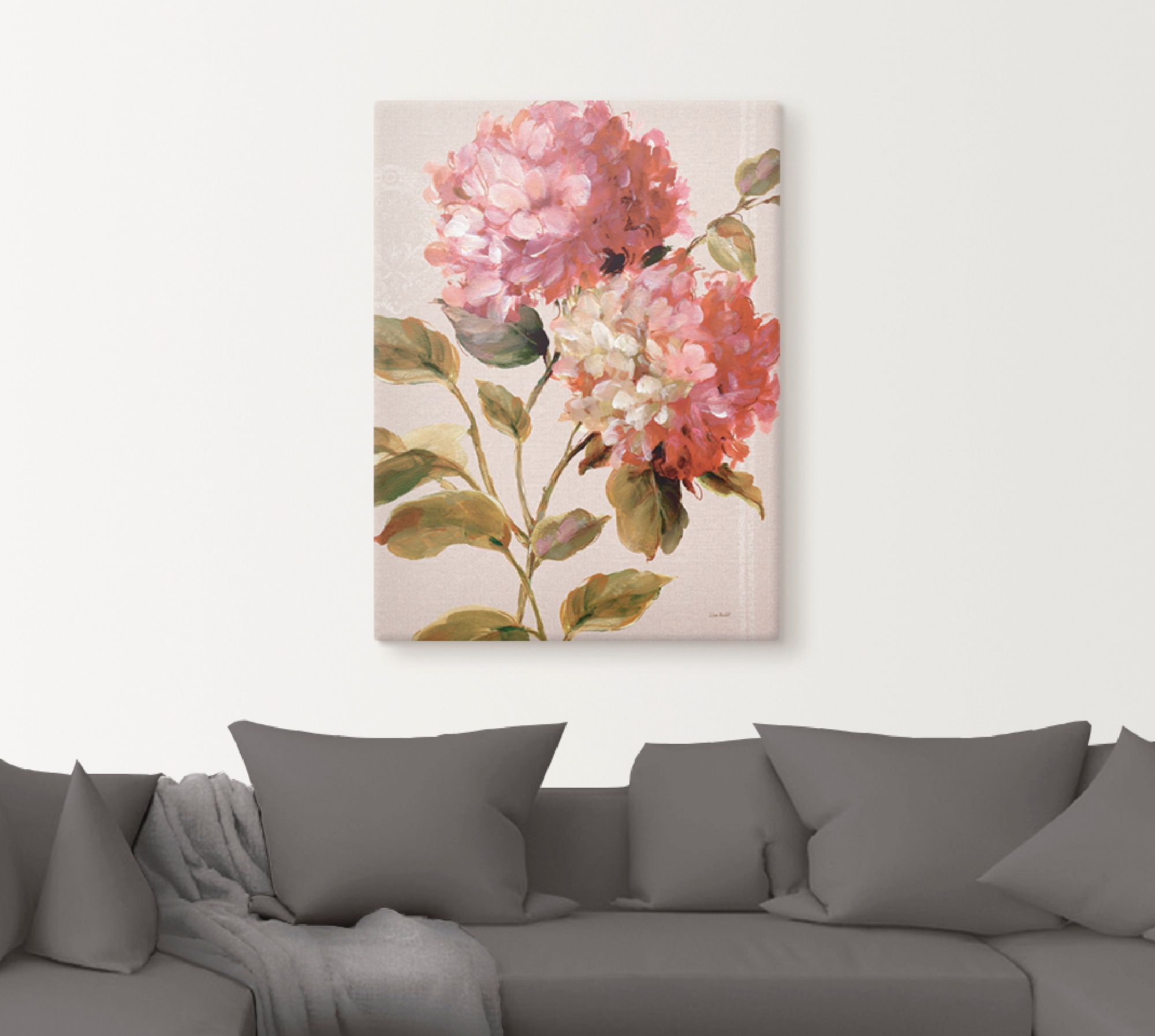 Artland Wandbild »Harmonische Hortensien«, Blumen, (1 St.), als Leinwandbild, Poster in verschied. Größen