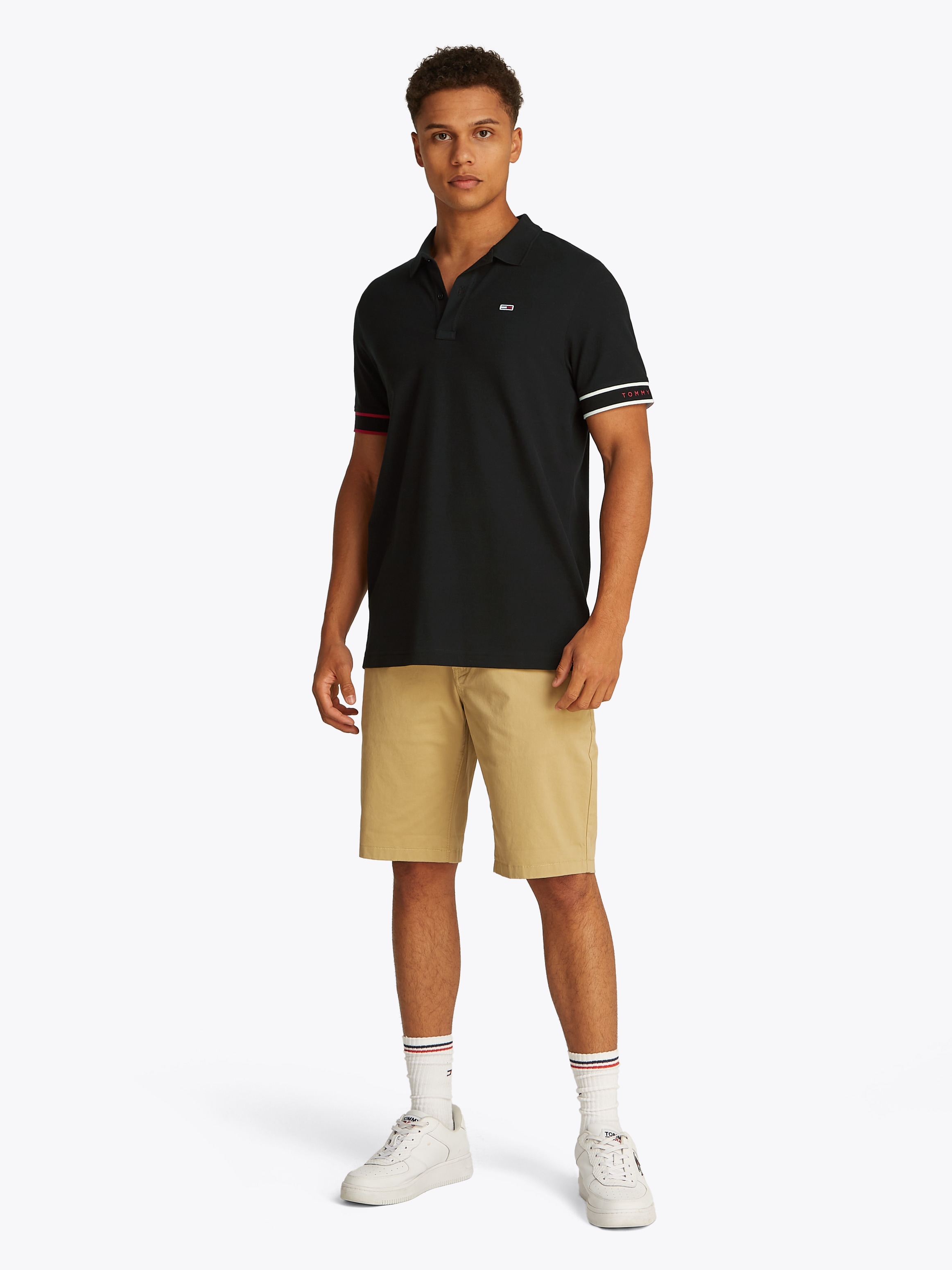 Tommy Jeans Plus Poloshirt »TJM SLIM FLAG CUFF POLO EXT«, Große Größen