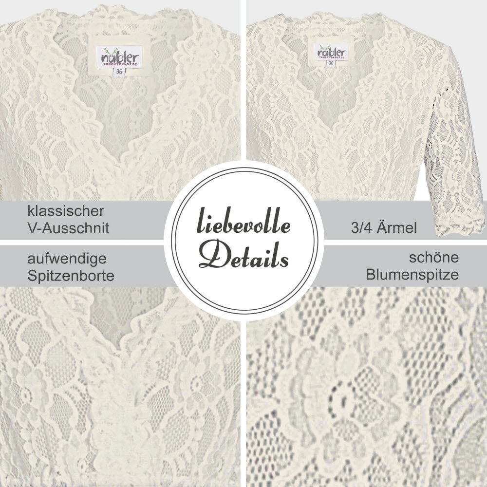 Nübler Trachtenbluse »Dirndlbluse 3/4 Arm Laura«