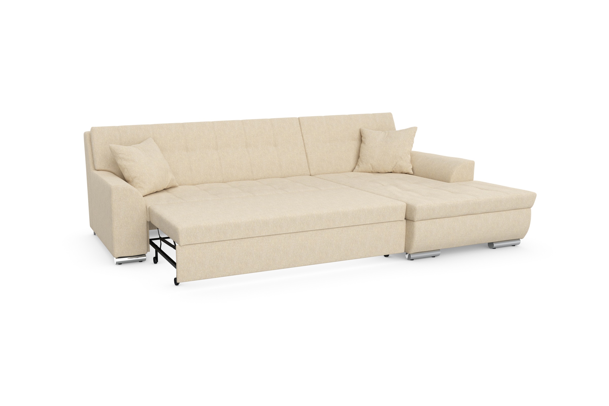 DOMO collection Ecksofa Treviso, wahlweise mit Bettfunktion, incl. Zierkissen