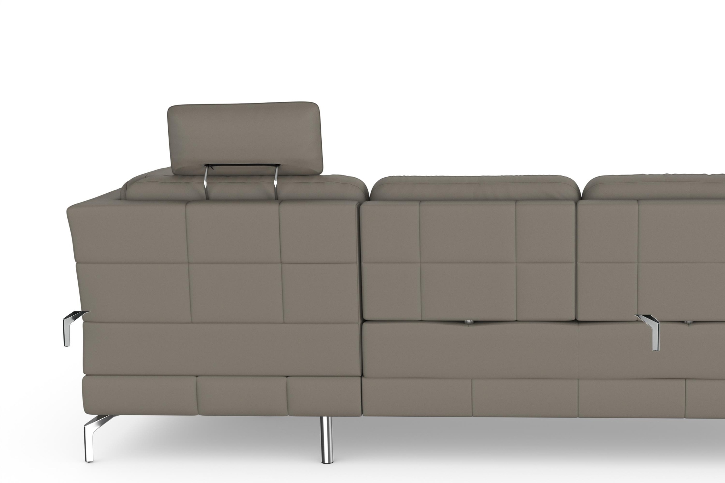 sit&more Ecksofa »Bendigo L-Form«, inklusive Sitztiefenverstellung, Bodenfreiheit 15 cm, in 2 Fußfarben