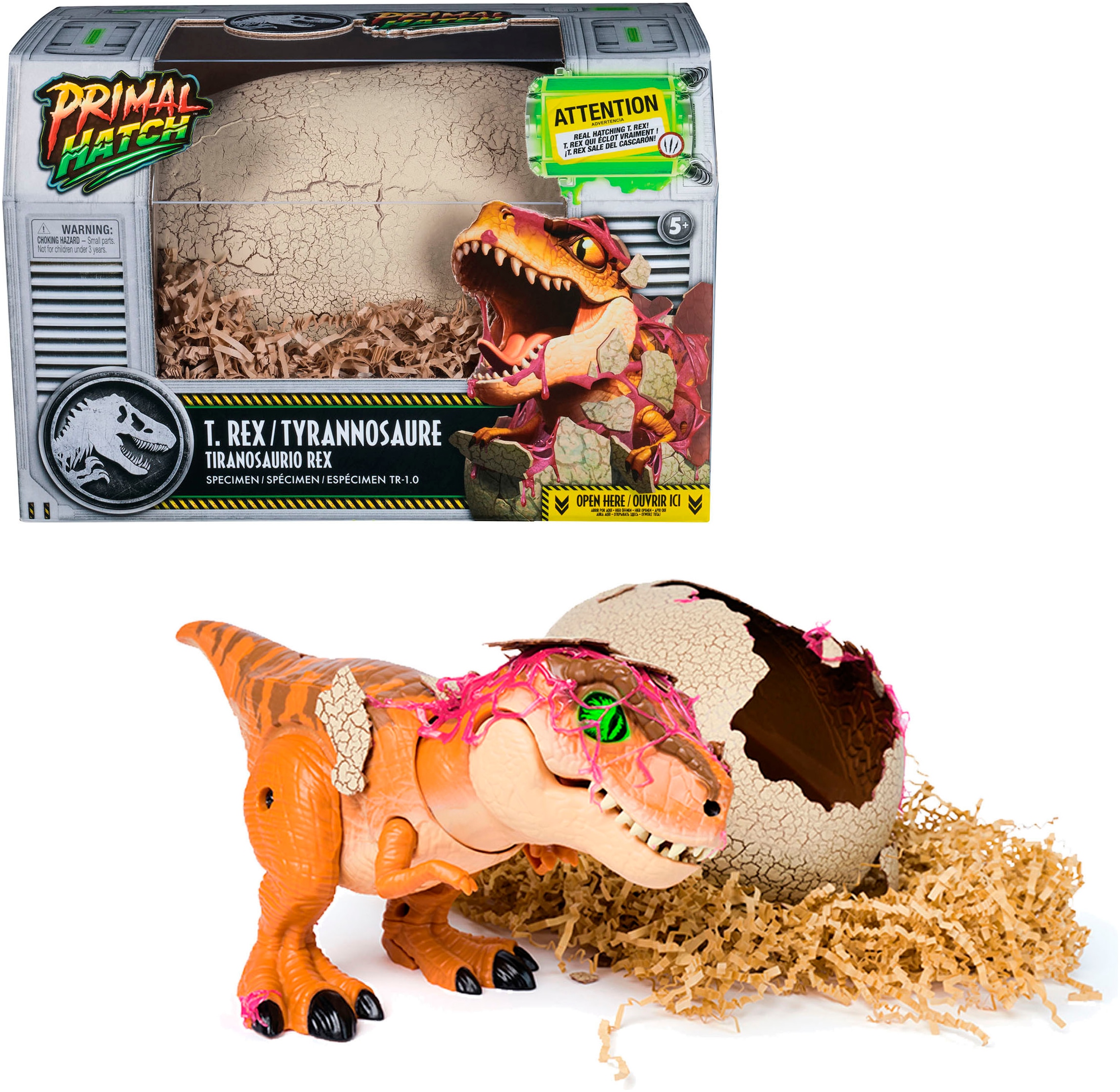 Spin Master Spielfigur »Primal Hatch - Interaktiver T-Rex im Ei« mit Licht und Sound