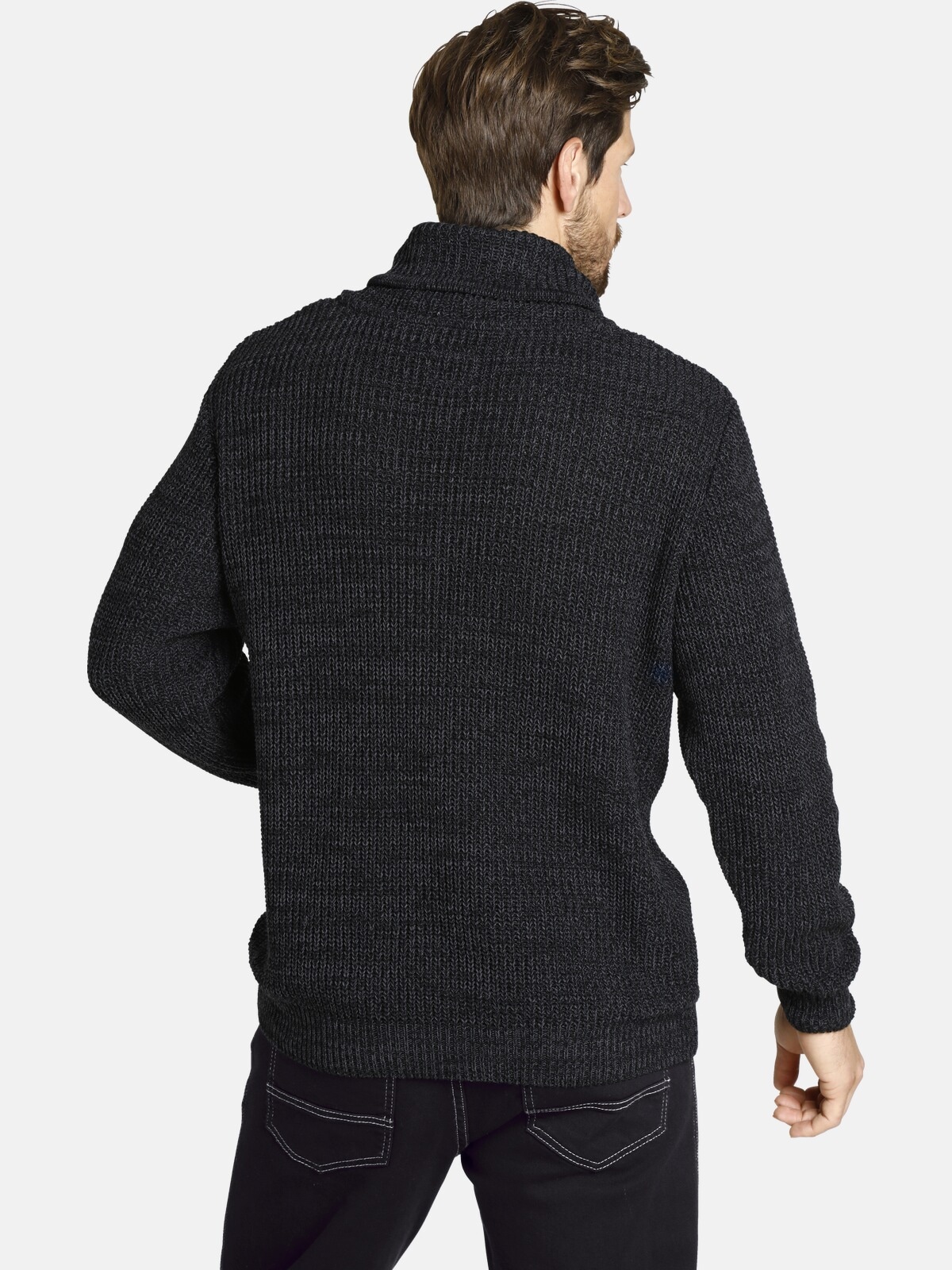 Jan Vanderstorm Strickpullover »Pullover DUMENI« 1 Stk. mit asymmetrischem Kragen