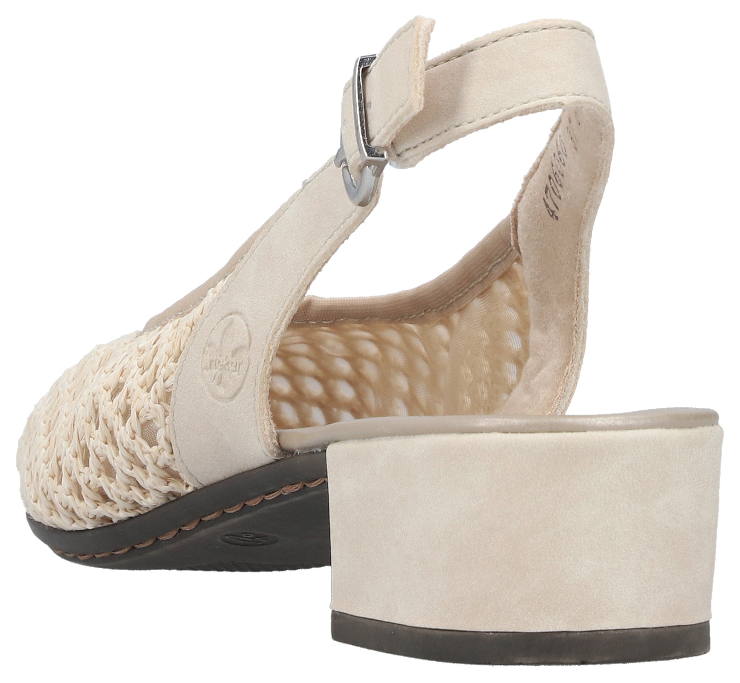Rieker Slingsandale  Sommerschuh, Festtagsschuh, Blockabsatz, mit Riemchen