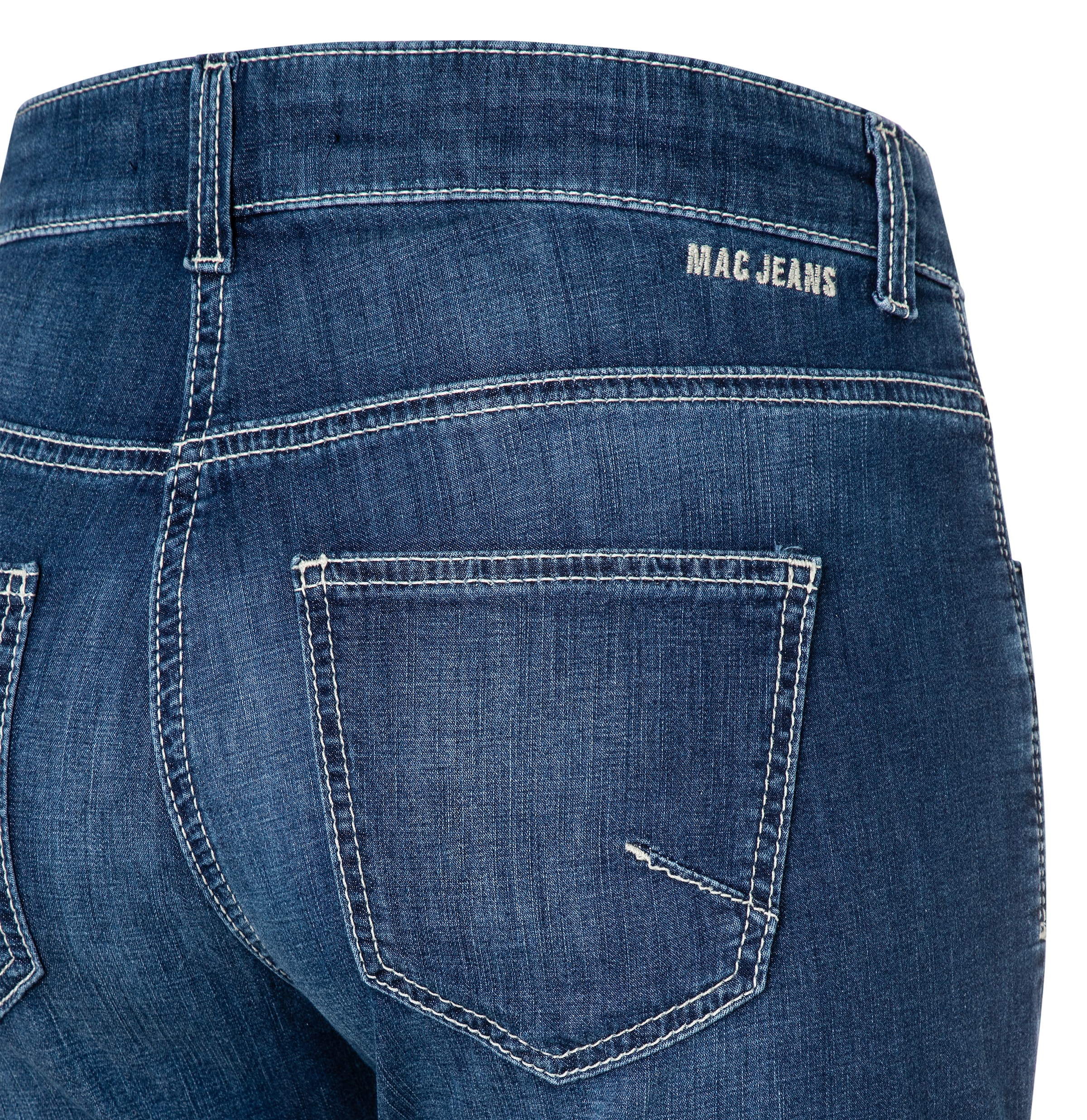 MAC Caprijeans »CAPRI«, Eingelegte Zierfalten am Saum