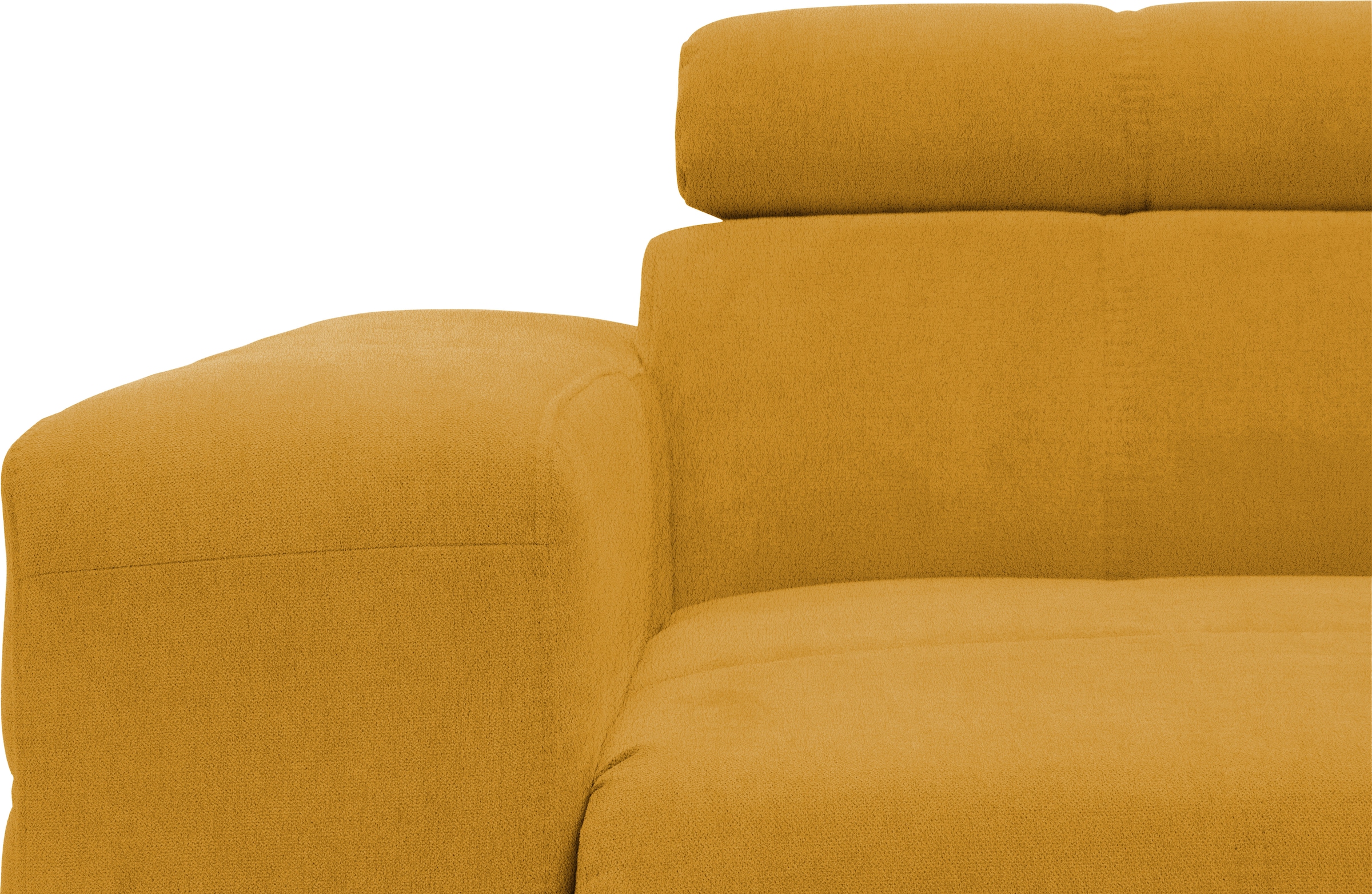 OTTO home Ecksofa »Ballerup 235 x 175 cm, auch mit verstellbarer Sitztiefe« Kopfteile verstellbar, aus pflegeleichtem, weichem Bezugsstoff, L-Form