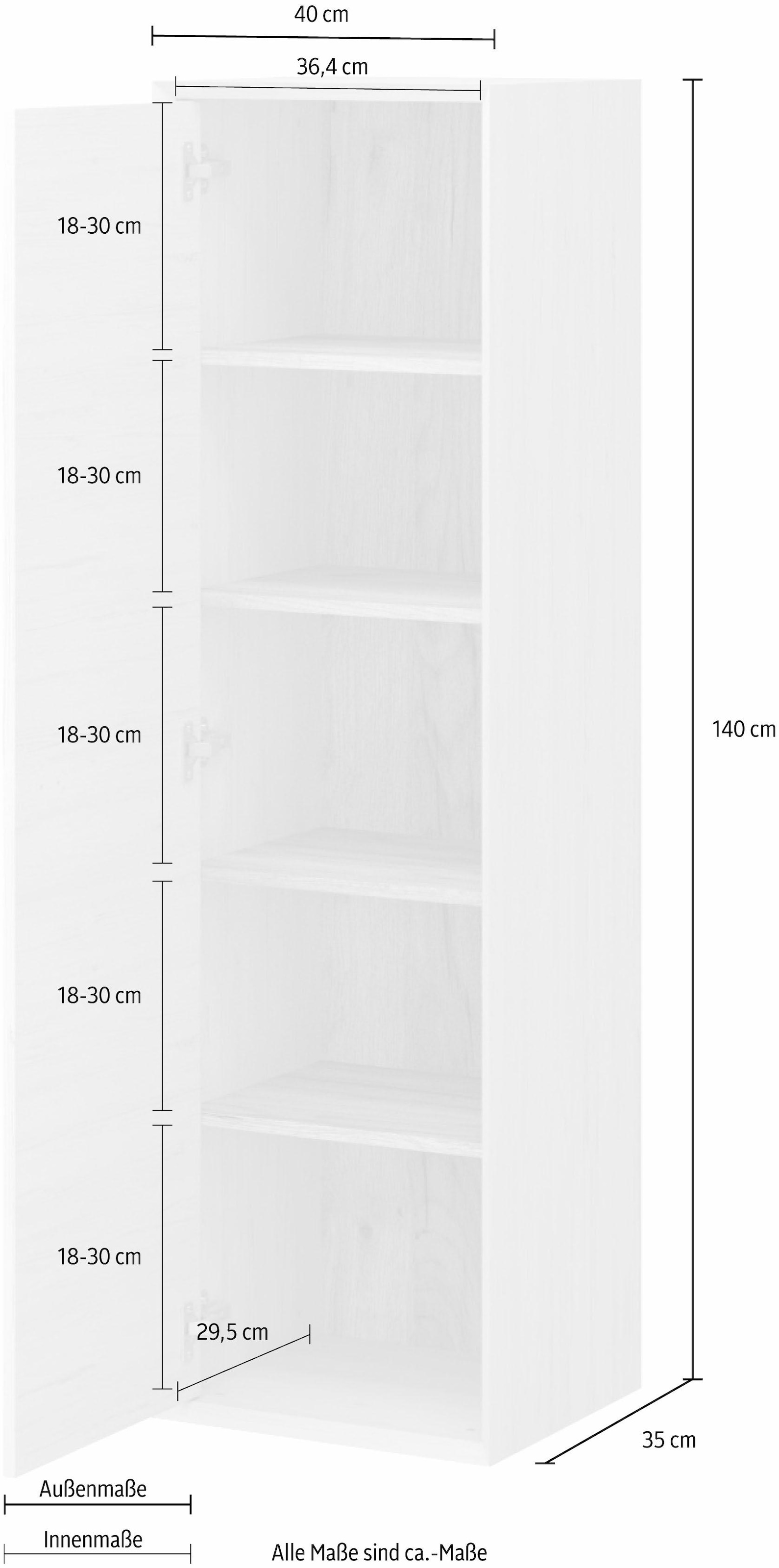 GERMANIA Hängeschrank »Calvi«, Höhe 140 bestellen cm auf Raten