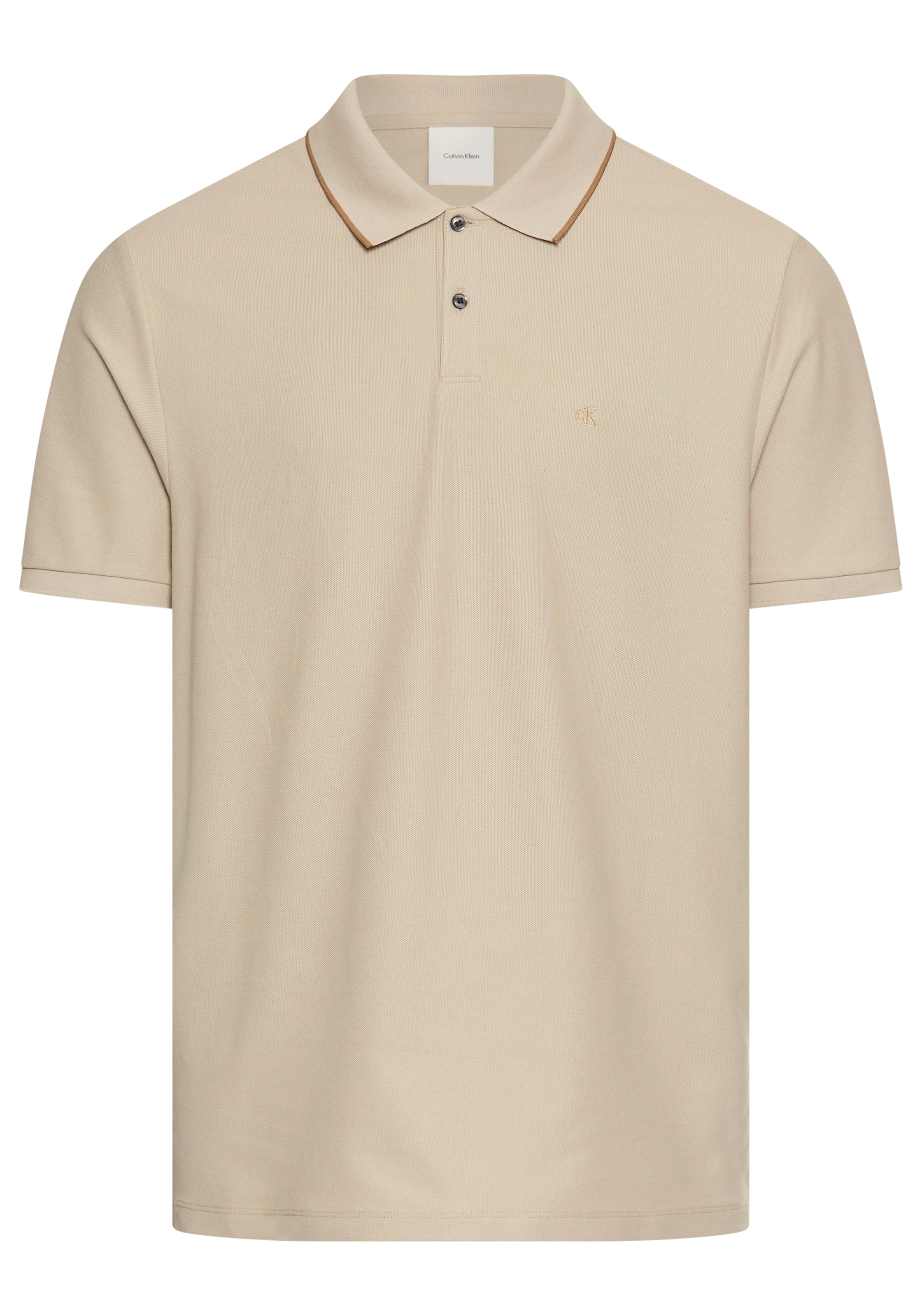 Calvin Klein Poloshirt »SS RFND PQ TPPD CLSS«, Mit Rundhalsausschnitt