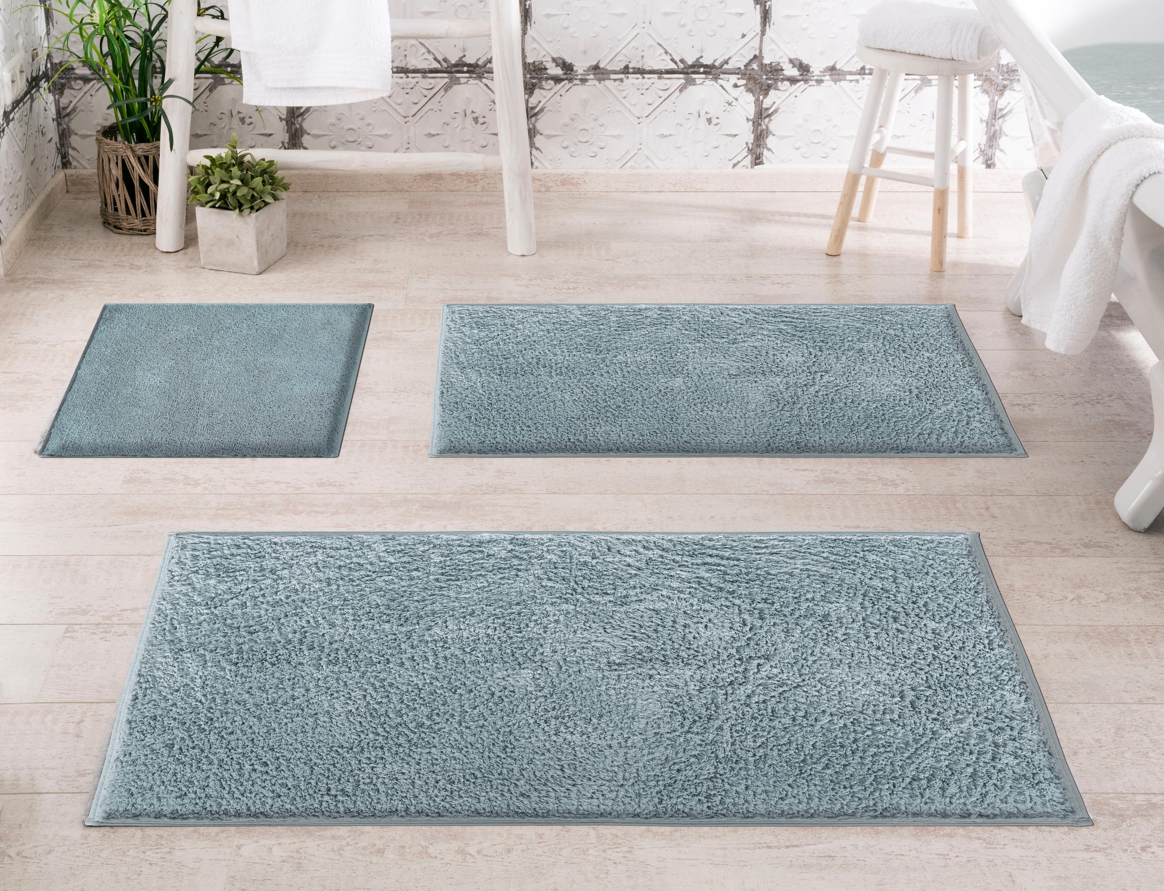 Grund Badematte »Marla«, rutschhemmend beschichtet, fußbodenheizungsgeeignet, Uni Farben, besonders feiner, flauschiger Flor
