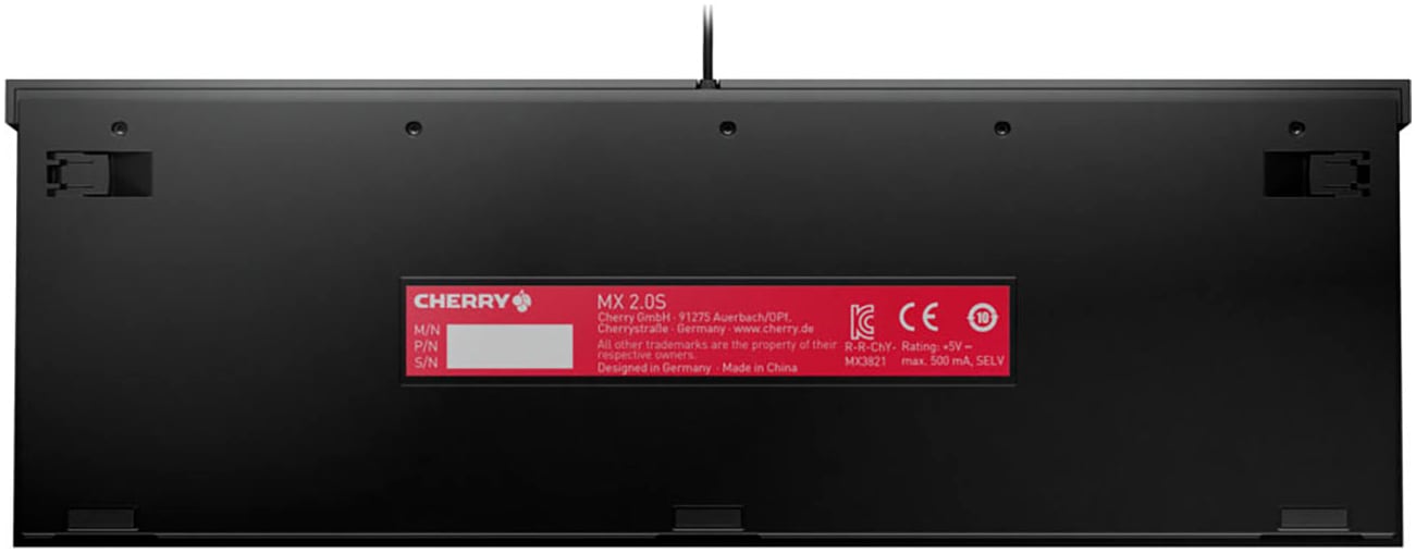 Cherry Gaming-Tastatur »MX 2.0S«, (Fn-Tasten-Gaming-Modus-Lautstärkeregler-Multimedia-Tasten-USB-Anschluss-Windows-Sperrtaste-Ziffernblock-Anpassbare Höhe)