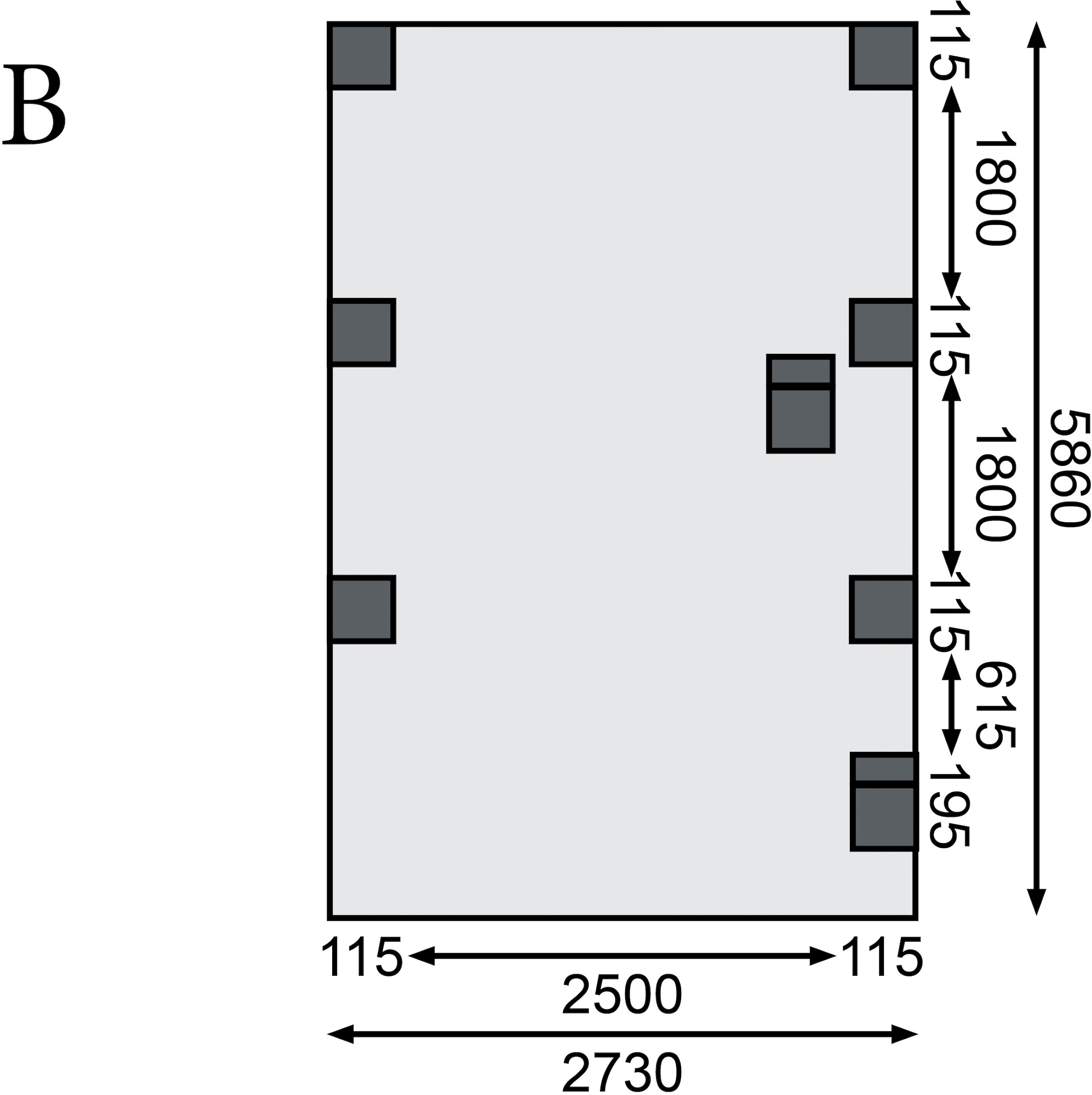 Karibu Einzelcarport »»Classic 2 SET« PVC-Dach Variante C, mit zwei Einfahrtsbogen« Massivholz 250 cm KDI aus Masivholz