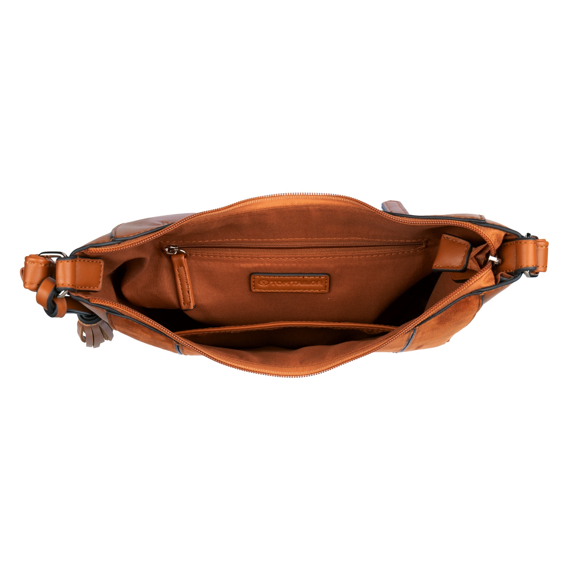 TOM TAILOR Hobo »Pira«, aus einer Kombination von weichem Suede und genarbtem Lederimitat