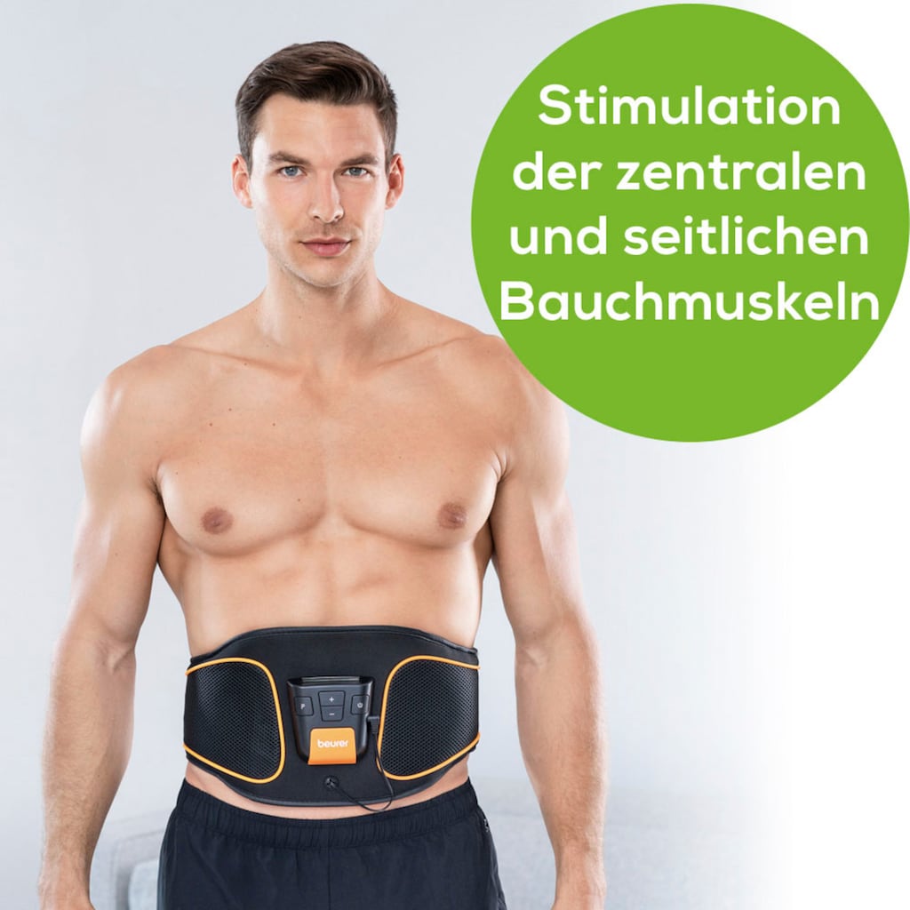 BEURER EMS-Bauchmuskeltrainer »EM 37 Bauchmuskel-Gürtel«, (2 tlg.)