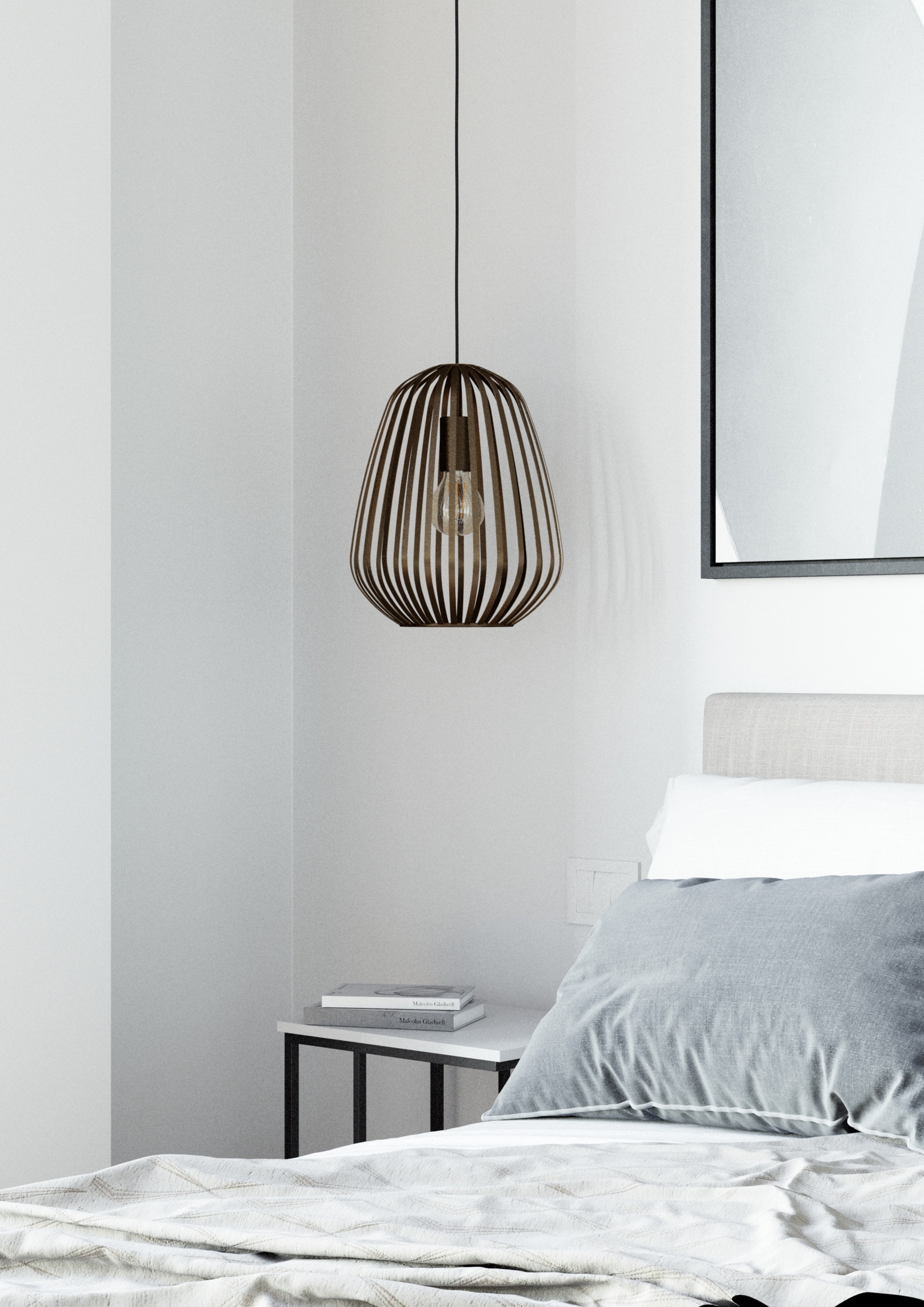 EGLO Hängeleuchte »ESPINAL Pendellampe - Stahl - E27 - 1X40W - IP20« E27 1 Stk. Hängelampe, Deckenlampe, Wohnzimmer, Esszimmer, H110 x Ø28 cm