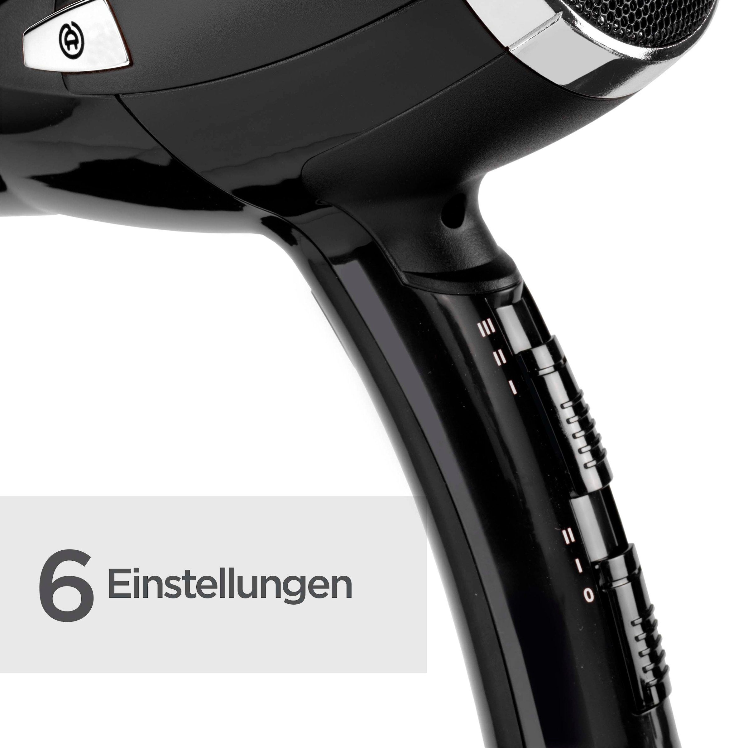 BaByliss Haartrockner »BaByliss CordKeeper 2000 Haartrockner mit Kabeleinzugsfunktion, D374DE« 2.000 W 2000 W Föhn mit Ionen-Technologie, Diffusor, Zentrierdüse & 3 Stufen