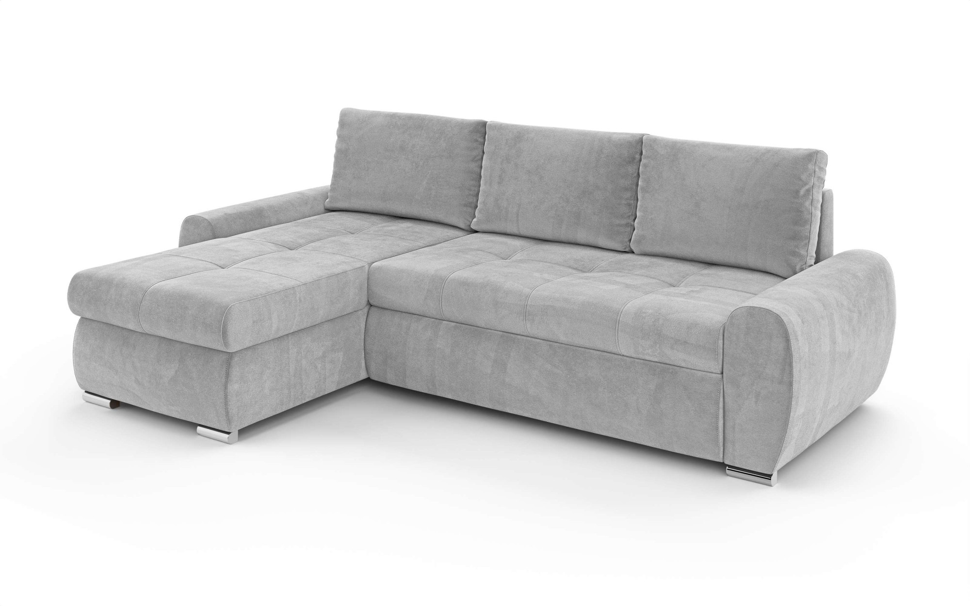 INOSIGN Ecksofa »HAVERHILL Schlafsofa mit Bettkasten, Maße B/H/T: 237/89/166 cm«, L-Form mit Recamiere links oder rechts bestellbar, Wellenunterfederung