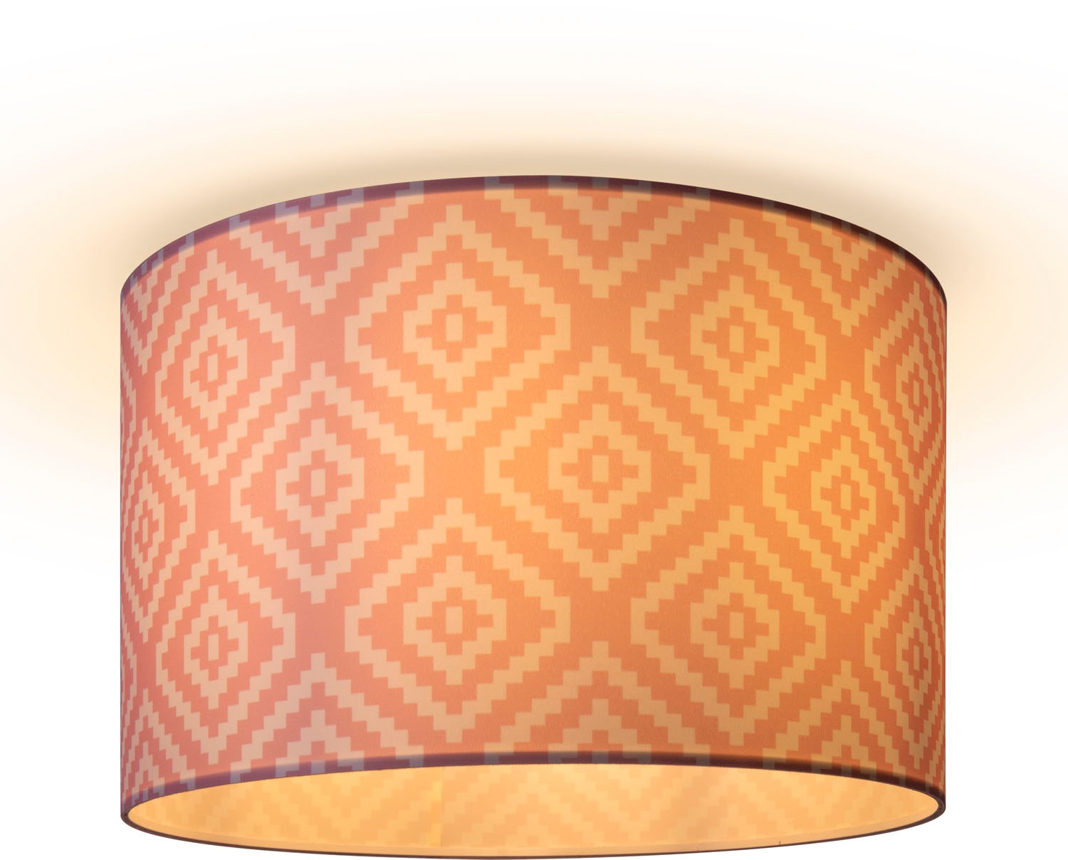Paco Home Deckenleuchte »Hugo Stella« E27 Stoff Lampenschirm Vintage Wohnzimmerlampe Rund Retro Design Textil