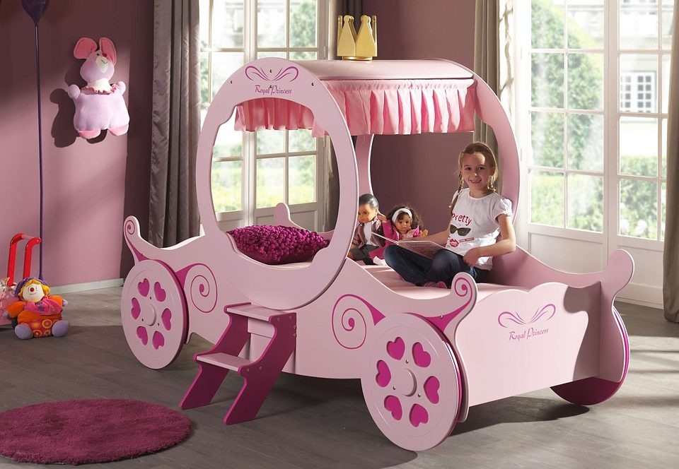 Auto-Prinzessinnen Bett in Rosa