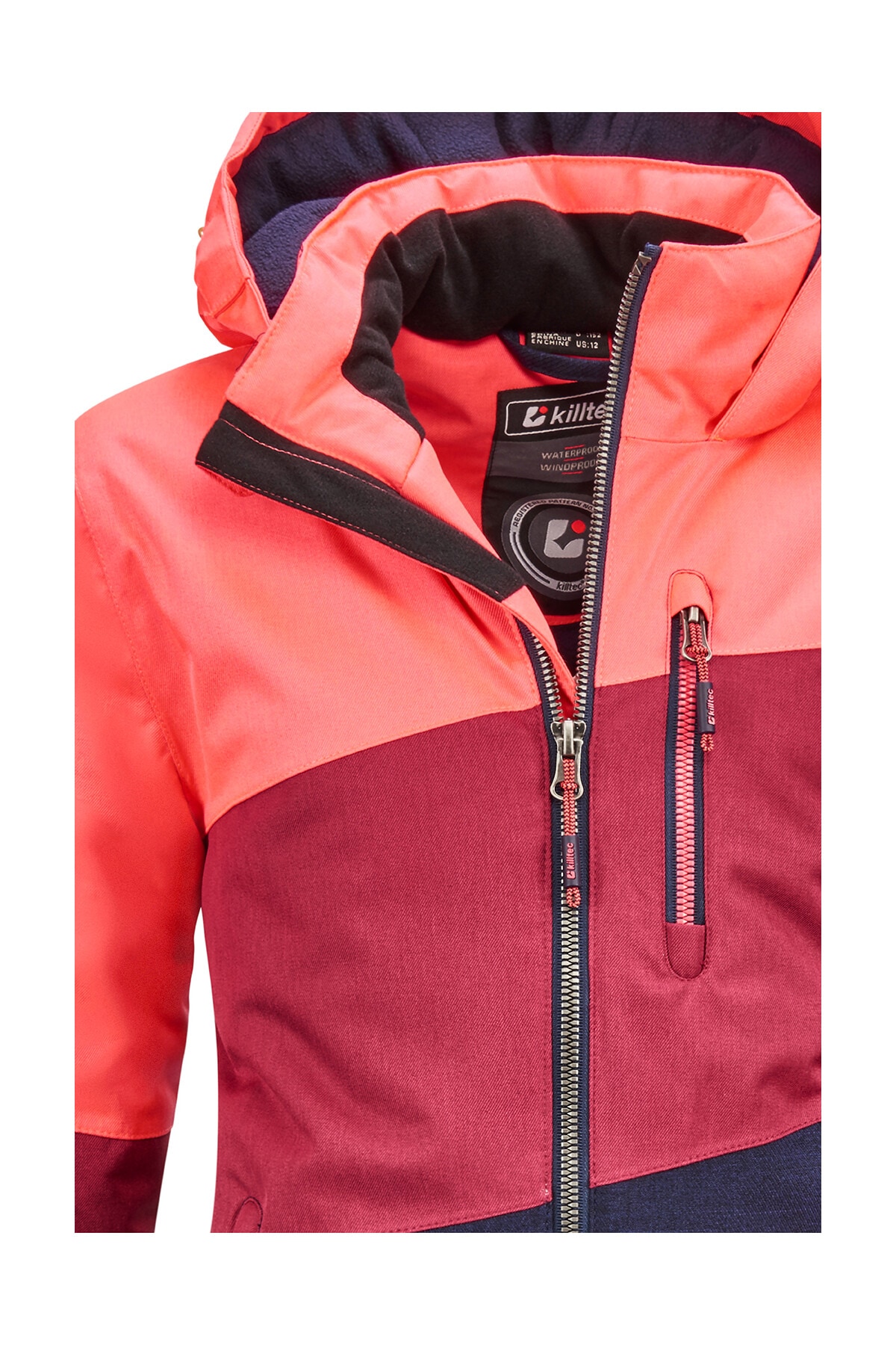 Killtec Outdoorjacke »Lynge GRLS JCKT B«, Wasserdichte Winterjacke mit Kapuze, Fleece, verstellbaren Ärmeln