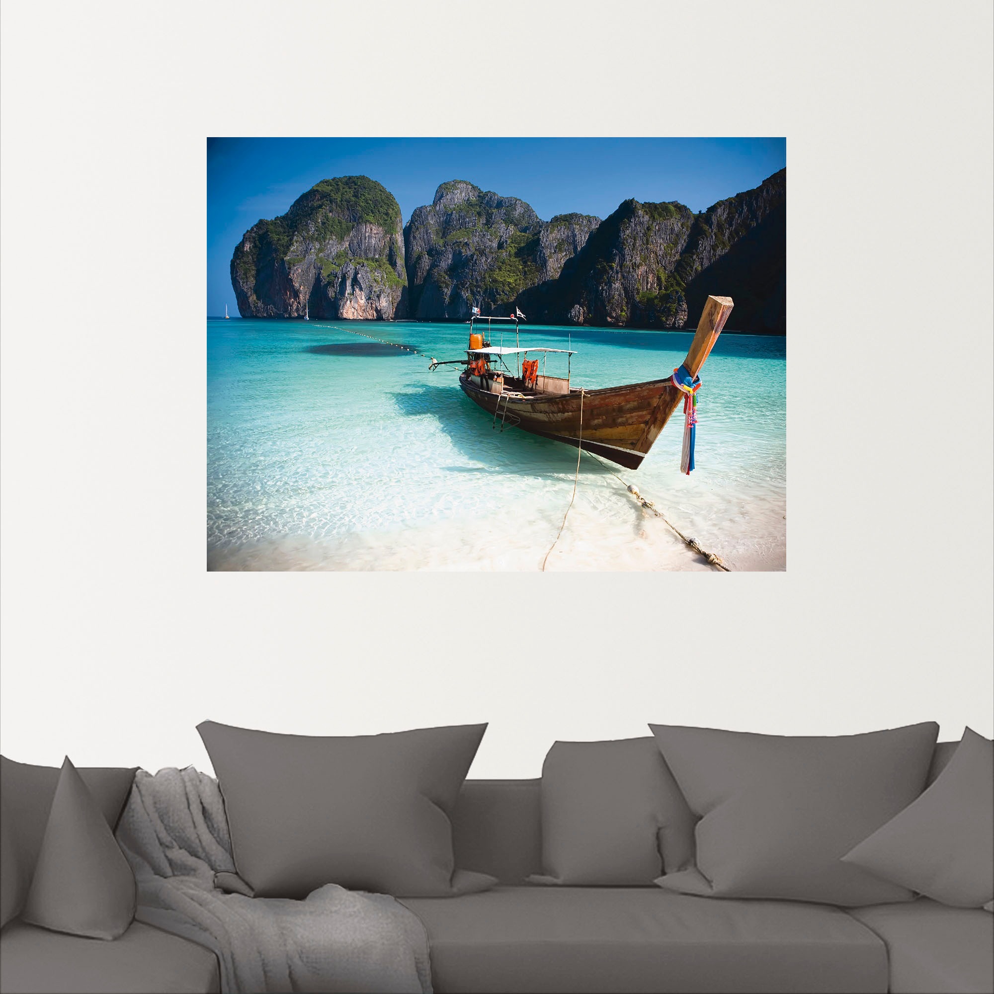 Artland Wandbild »Maya Bay, Koh Phi Phi Leh, Thailand«, Boote & Schiffe, (1 St.), als Leinwandbild, Poster, Wandaufkleber in verschied. Größen