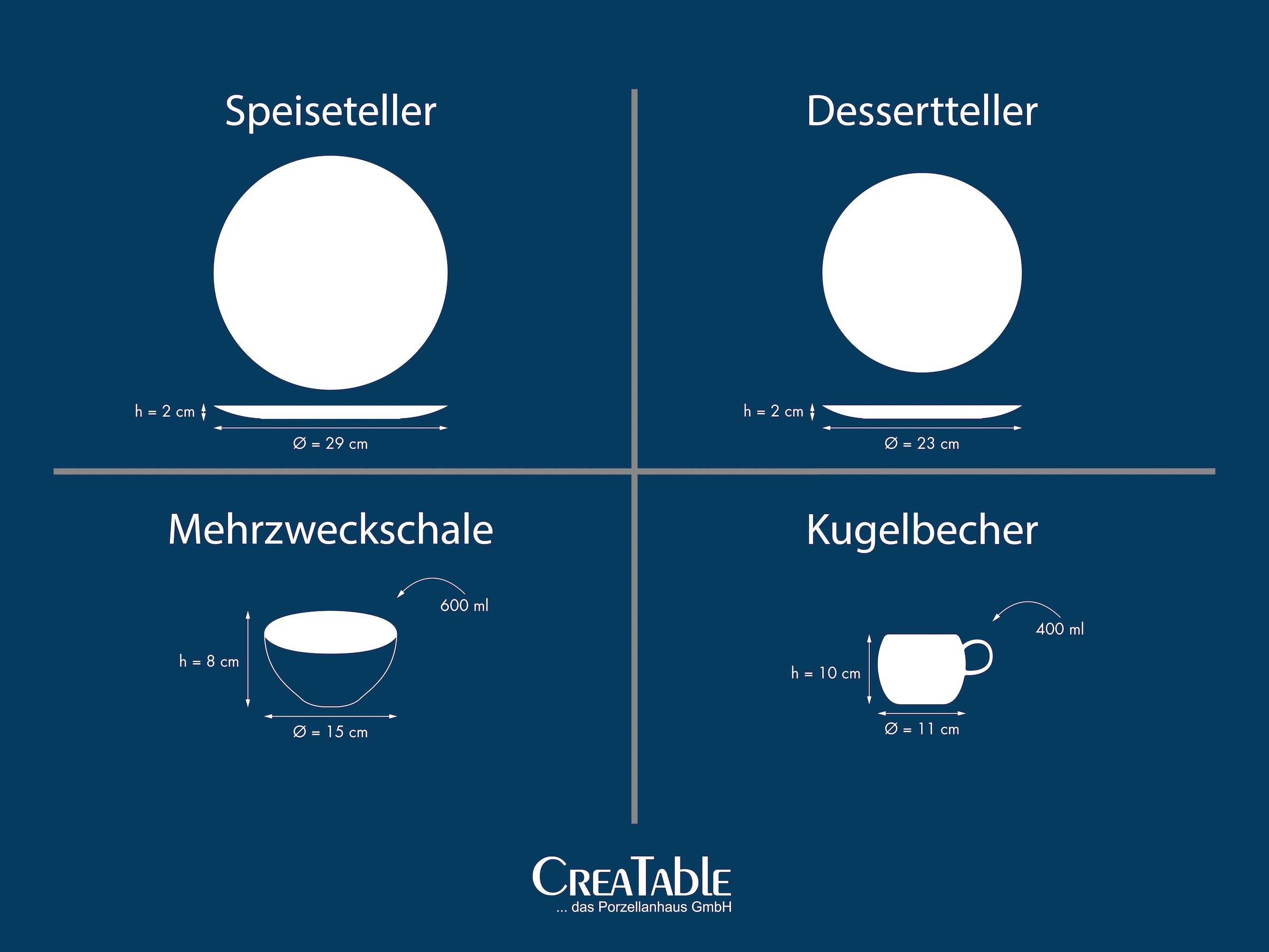 CreaTable Kombiservice »Stone Town, Service 16-tlg.« Welt der Töpferei, Unregelmäßiger Vintage Rand