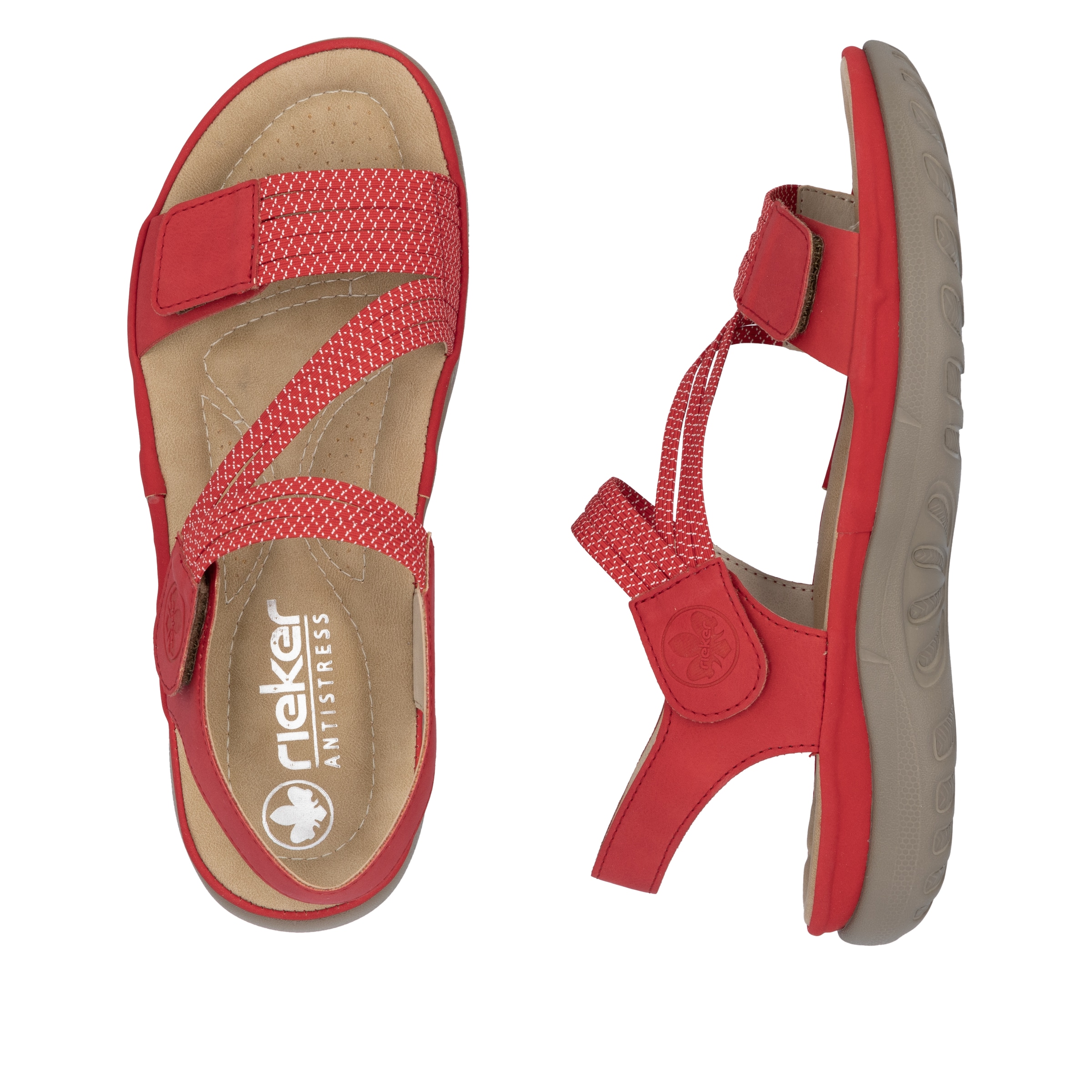 Rieker Riemchensandale  Sommerschuh, Sandalette, Keilabsatz, mit Gummizügen
