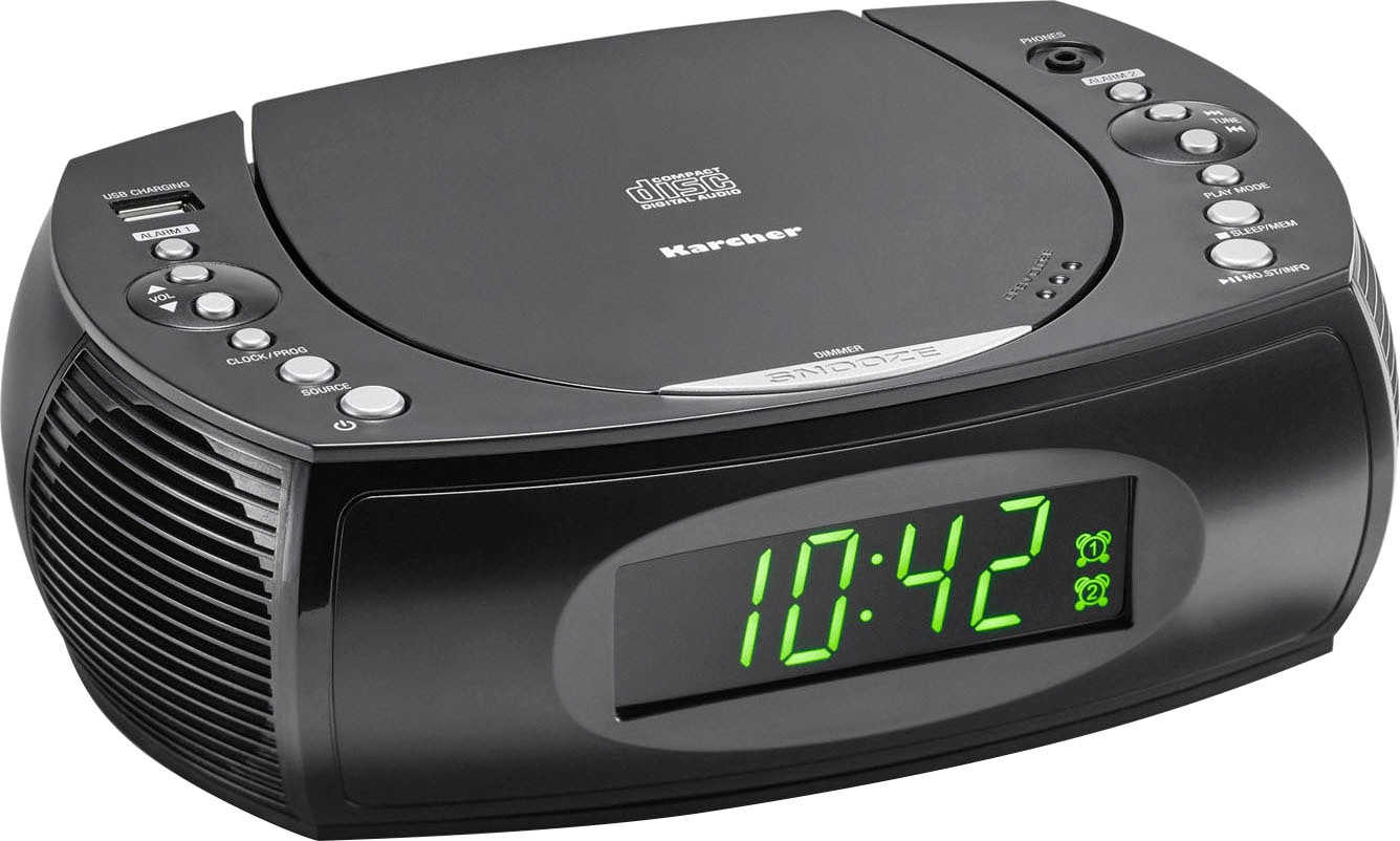 Karcher Uhrenradio »UR 1308«, (UKW mit RDS 2 W), CD-Player,USB,2 Weckzeiten  ➥ 3 Jahre XXL Garantie | UNIVERSAL