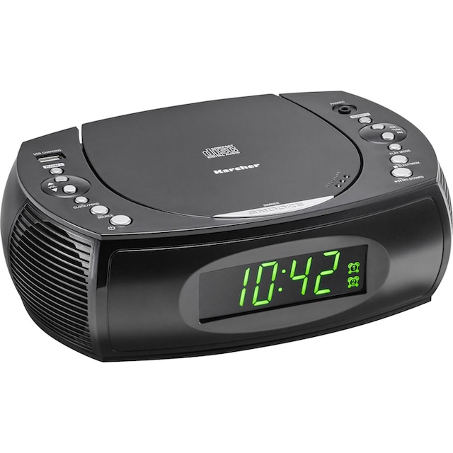 Karcher Uhrenradio »UR 1308«, (UKW mit RDS 2 W), CD-Player,USB,2 Weckzeiten  ➥ 3 Jahre XXL Garantie | UNIVERSAL
