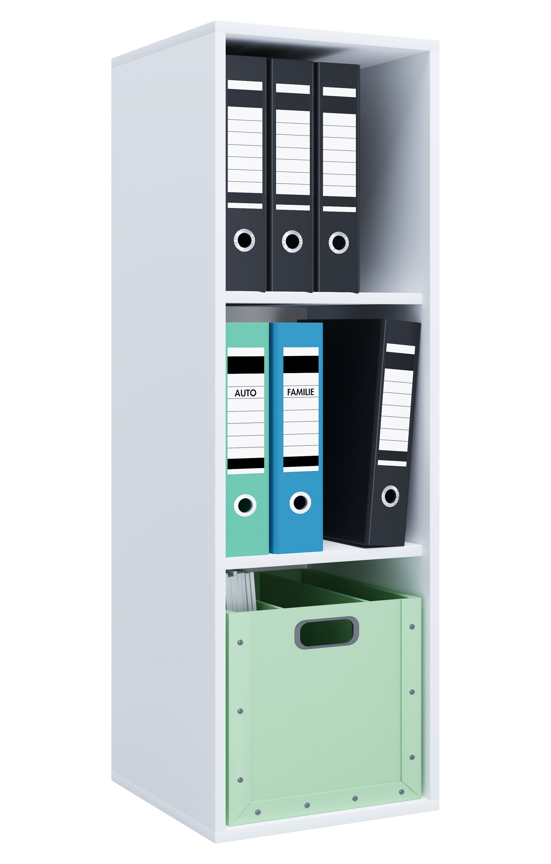 VCM Bücherregal "Holz Büro Regal Bücher Ordner Aktenregal Lona l 3f" 1 Stk. tlg.