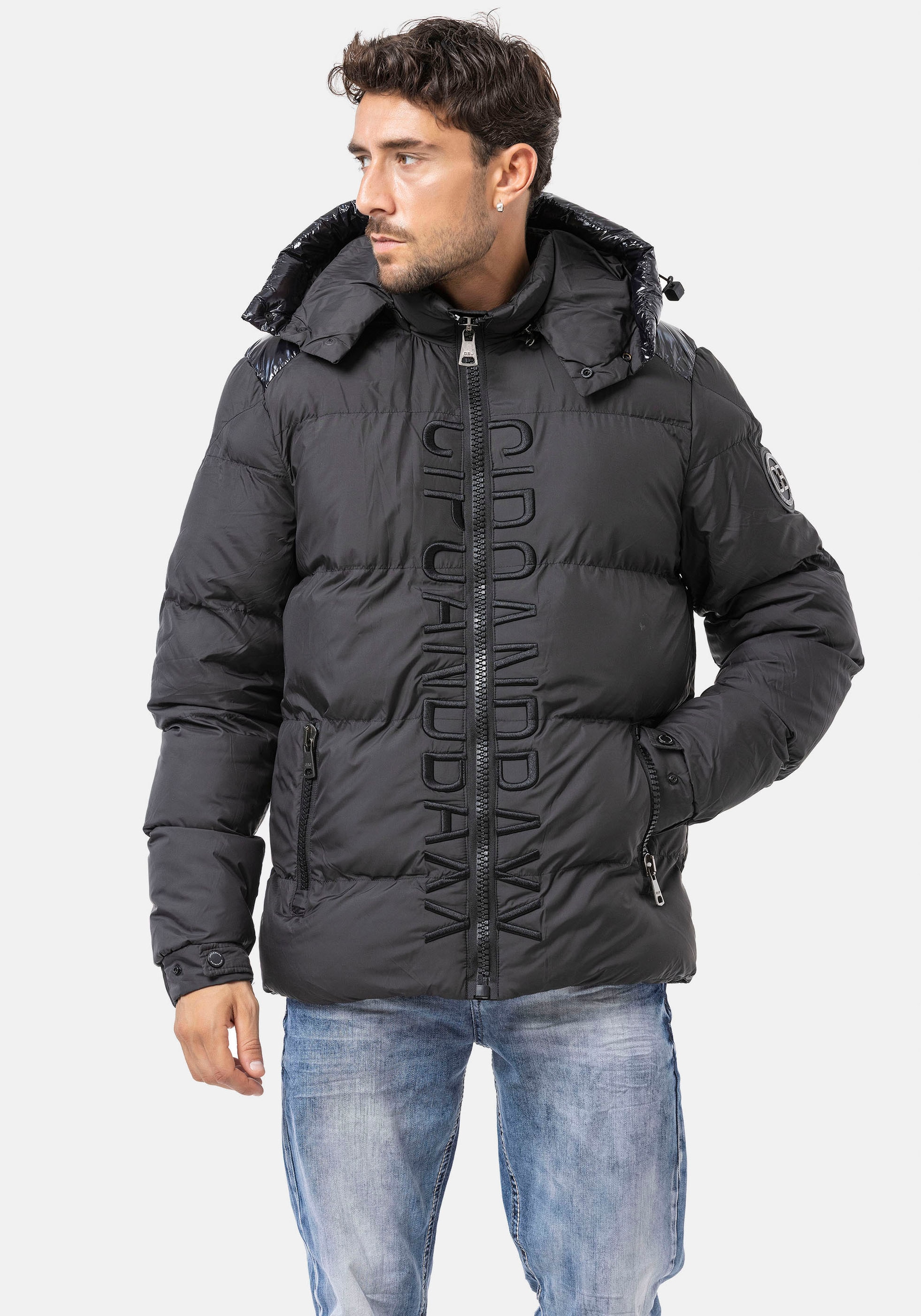 Cipo & Baxx Steppjacke mit Kapuze