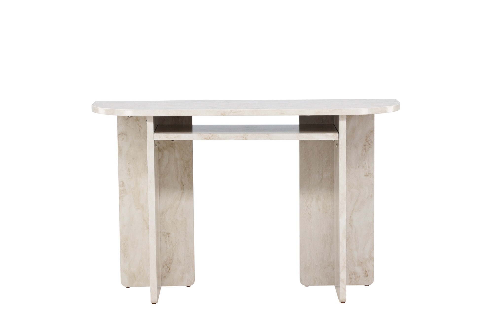 Venture Home Beistelltisch »Ålesund, hoher Konsolentisch in beiger Marmoroptik, 120 × 40 cm« Ablagetisch, MDF, gewachst, hoch, geräumig, edel
