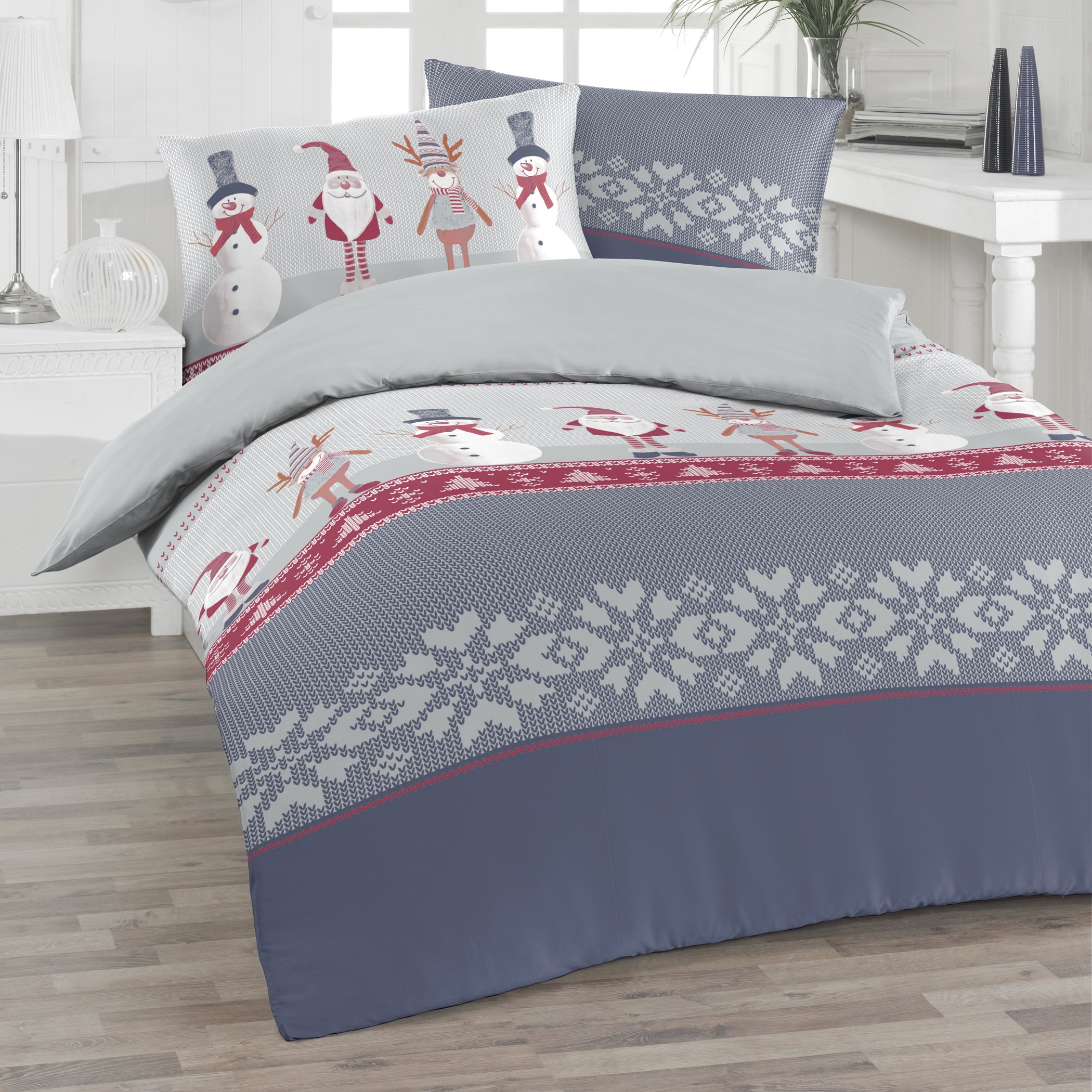 Florella Bettwäsche »Moritz grau  Flausch-Flanell,  100% Baumwolle«