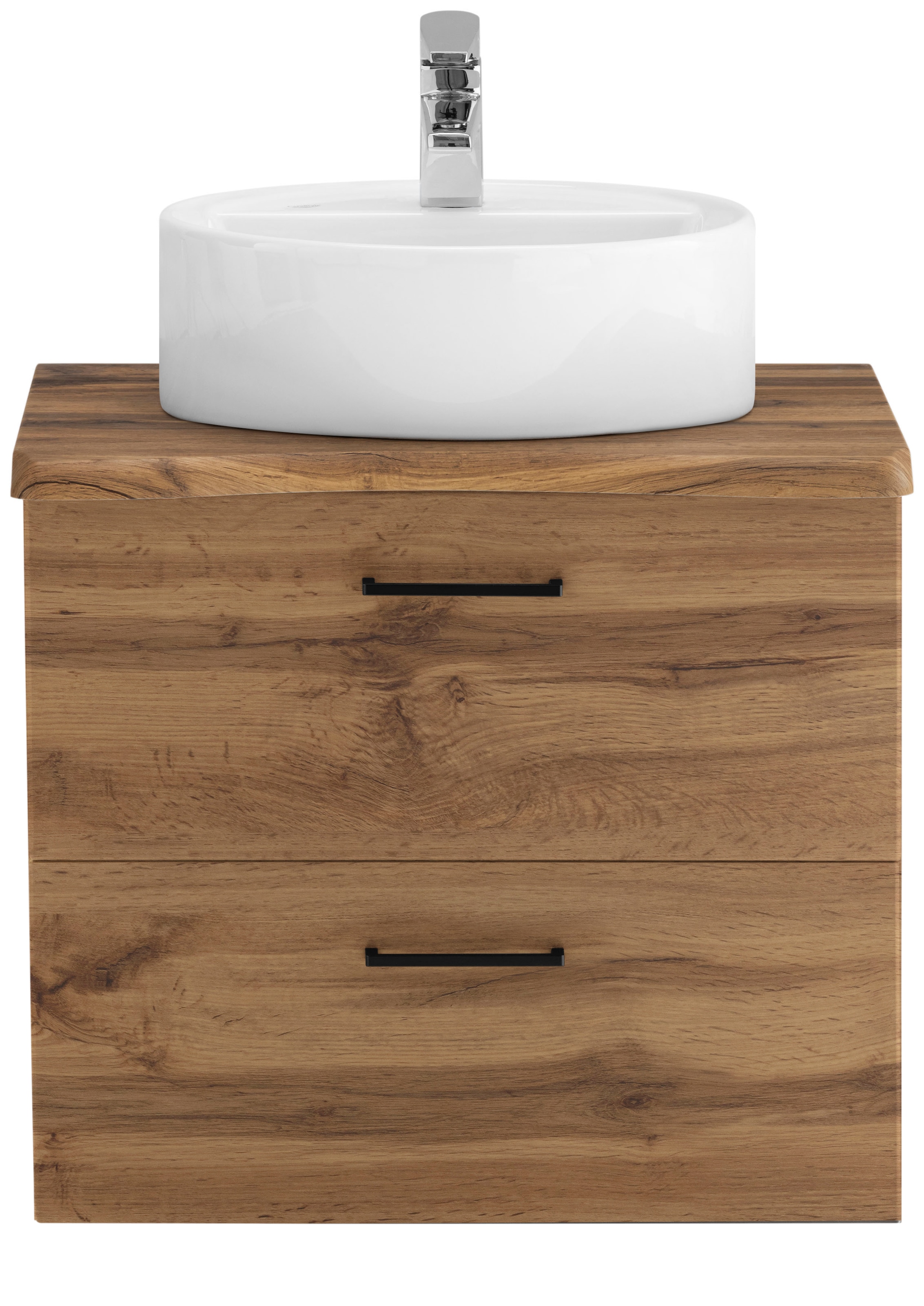 welltime Waschtisch »Trento in verschiedenen Ausführungen inkl. Waschbecken« Badmöbel in Breite 60 cm, Badschrank Waschplatz mit 2 Schubladen