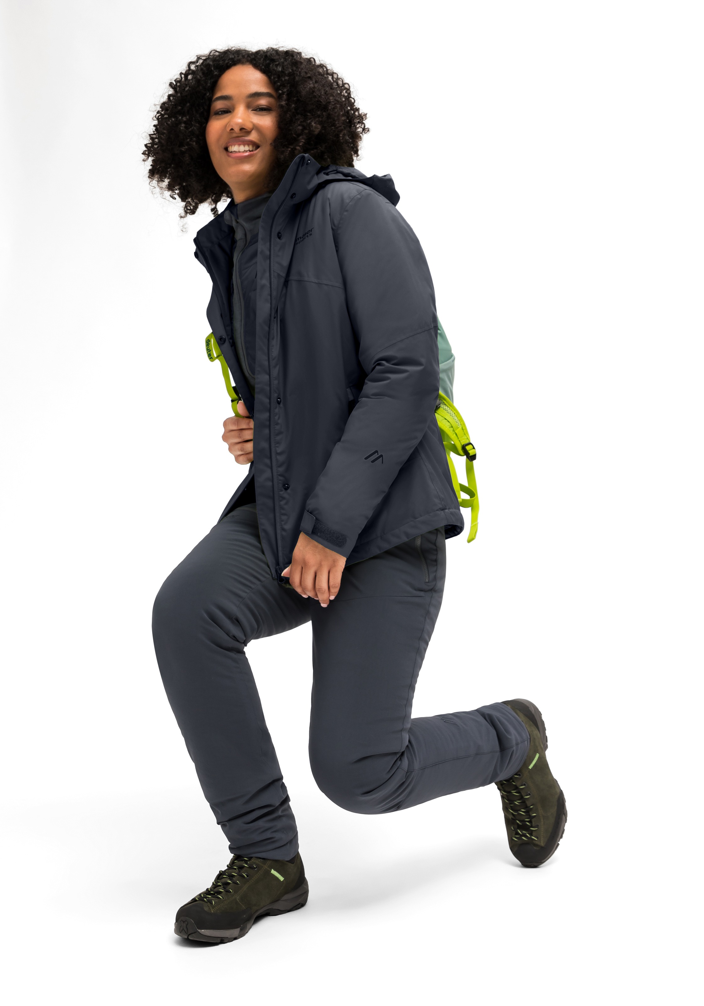 Maier Sports Regenjacke »Metor Therm Rec W« warme Damen Jacke mit Kapuze, Winterjacke wasserdicht atmungsaktiv