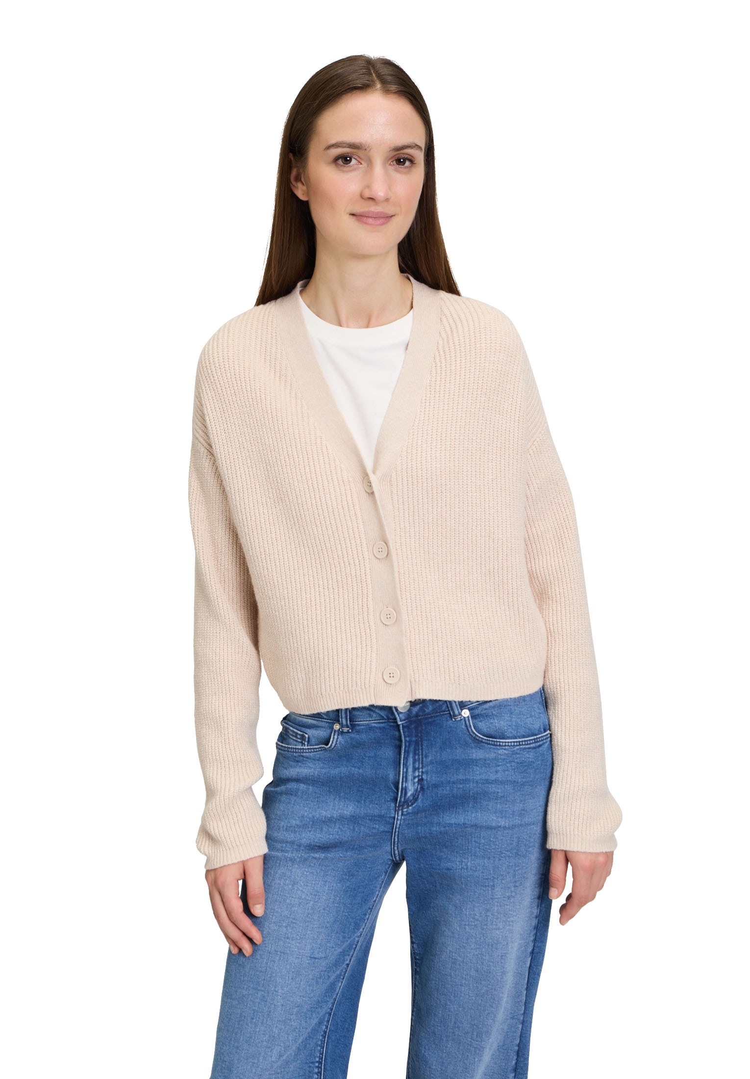 Cartoon Strickjacke »Basic-Strickjacke mit V-Ausschnitt«