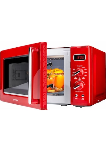 Privileg Mikrowelle »450555«, Grill, 700 W, im Retro-Design, 8 Automatikprogramme, rot kaufen