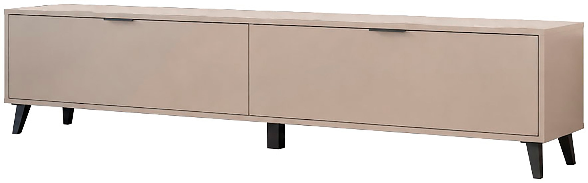 OTTO home Lowboard »Oslo, B/H/T: 180/40/33 cm« 2 Klappen, schwarze Metallgriffe, schwarze Füße